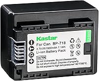Vista 1 de Kastar BP718 Batería para Canon BP-718 BP718 BP-727 y Canon VIXIA HF M50 HF M52 HF M500 HF R30 HF R32 HF R40 HF R42 HF R50 HF R52 HF R60 HF R62 H F