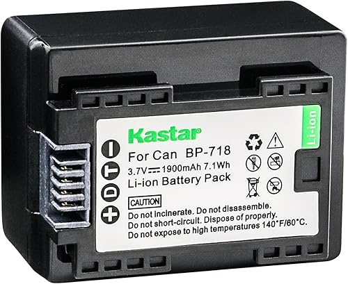 Kastar BP718 Batería para Canon BP-718 BP718 BP-727 y Canon VIXIA HF M50 HF M52 HF M500 HF R30 HF R32 HF R40 HF R42 HF R50 HF R52 HF R60 HF R62 H F