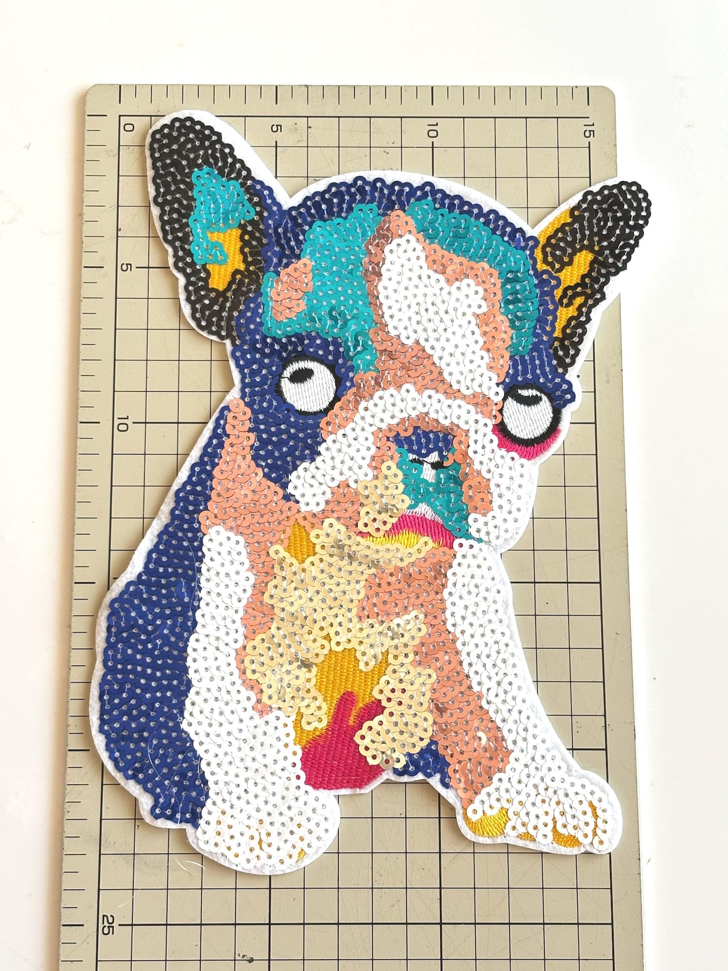 Amazon.co.jp: フレンチブルドッグ スパンコール 刺繍 ワッペン