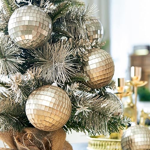 Miniatura 73 de DN DECONATION Deep Red Glass Christmas Ornaments, Set of 9, 3.15' Hanging Christmas Baubles for Xmas Tree Decoration, Wedding Party Gift