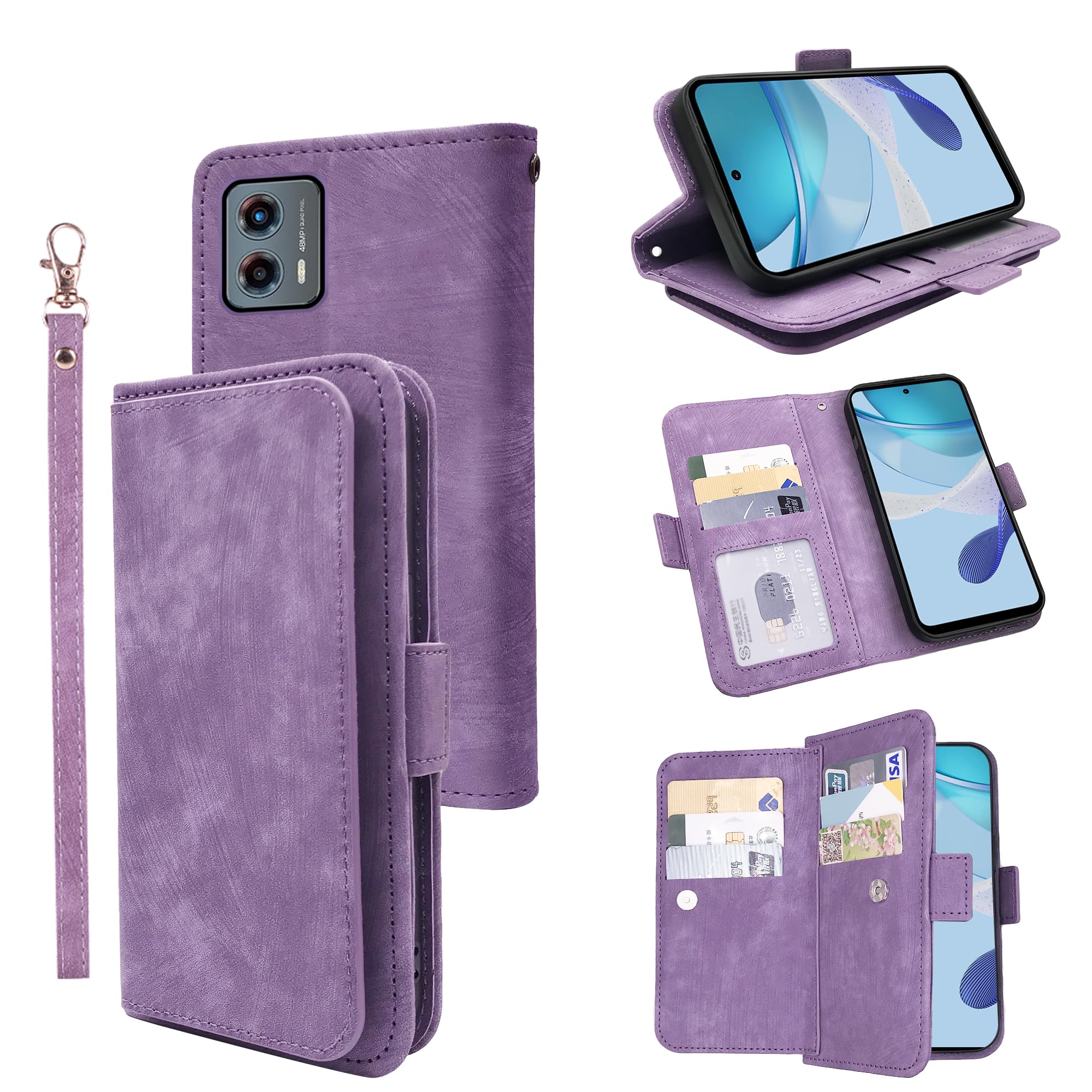 Bcov Funda Para Moto G Power 5G 2024, Funda De Cuero
