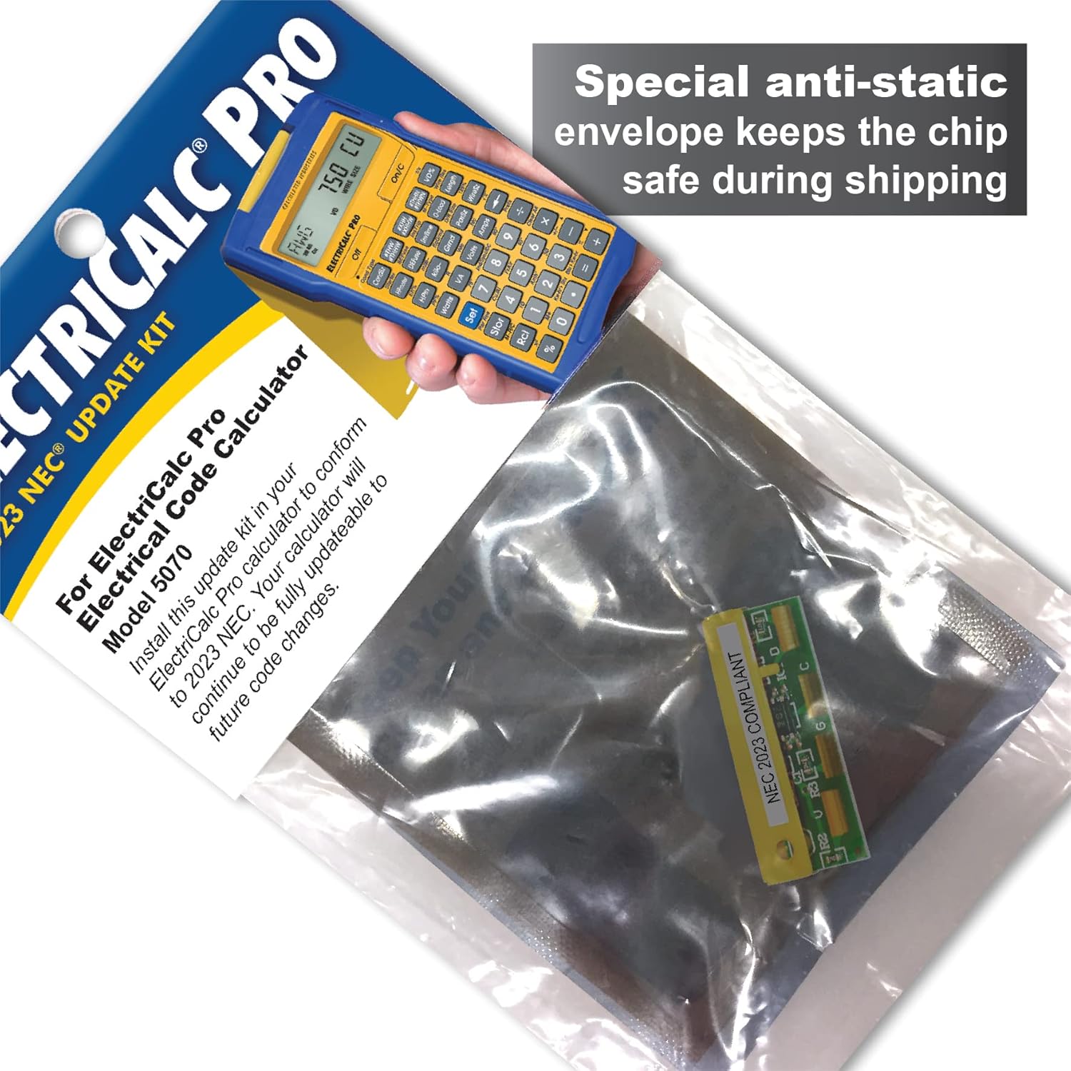 Calculated Industries 5073-2023 ElectriCalc Pro Upgrade Kit NEC 2023 Code Compliant Upgrade Chip for Calculator