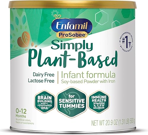 Miniatura 13 de Enfamil Prosobee Fórmula para bebés a base de plantas, para estómagos sensibles, proteína vegetal a base de soja, vitaminas para apoyo inmunológico