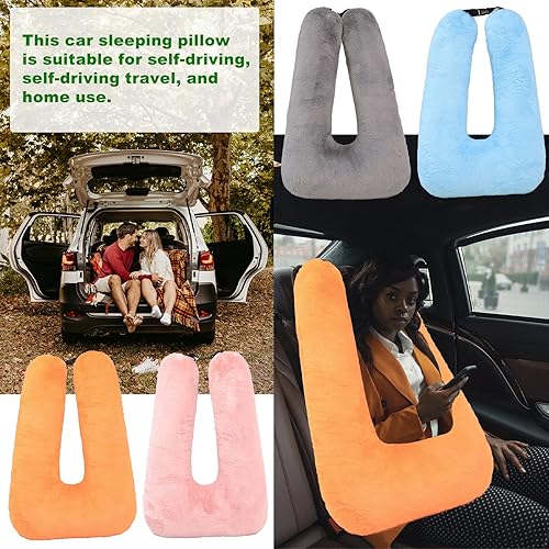 Miniatura 7 de S-SNAIL-OO Almohada de viaje para automóvil (28 x 18 pulgadas), almohada en forma de U, almohada de sueño de viaje de larga distancia para soporte