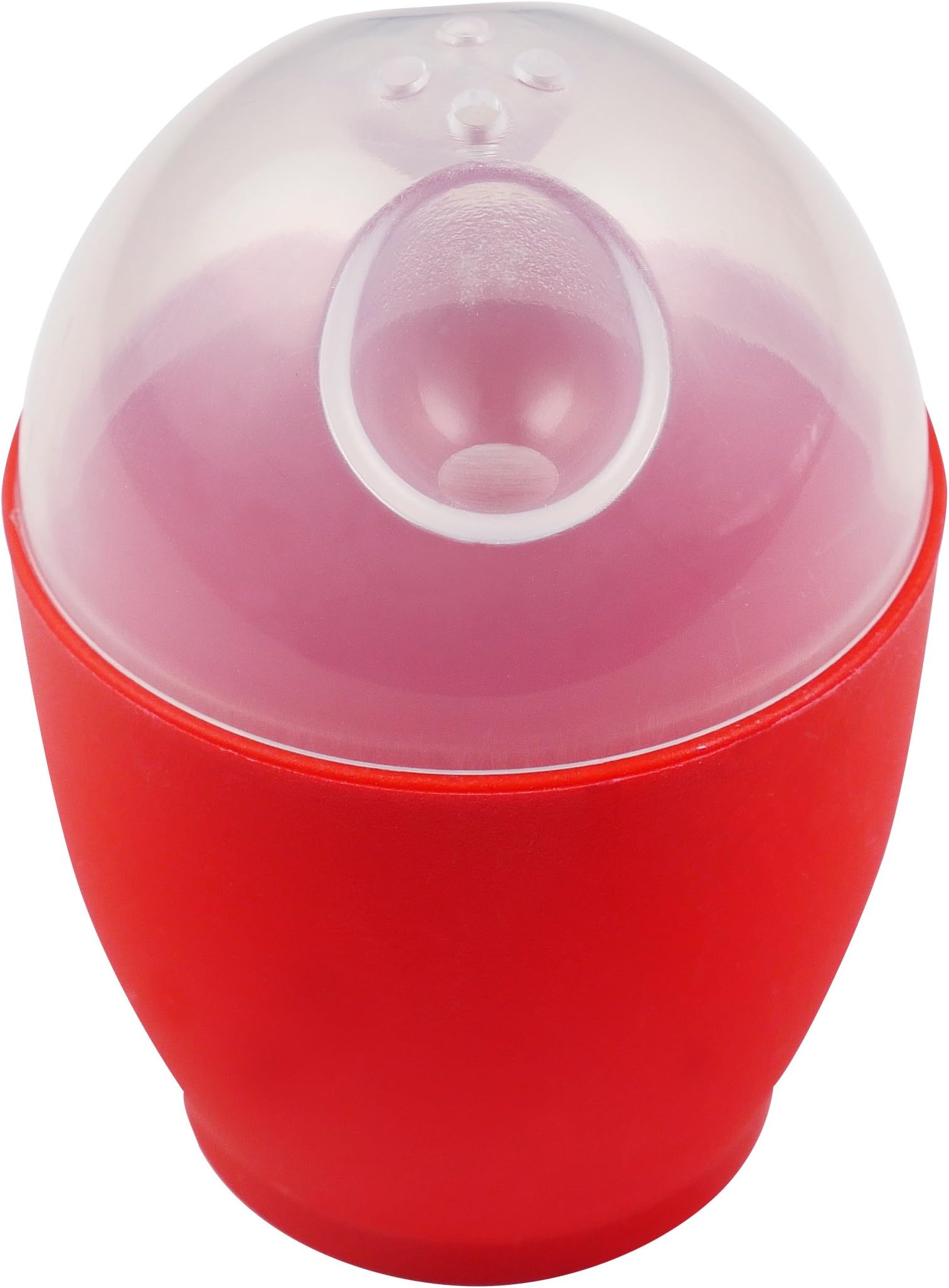 Egg Cooker - Red with Clear Lid