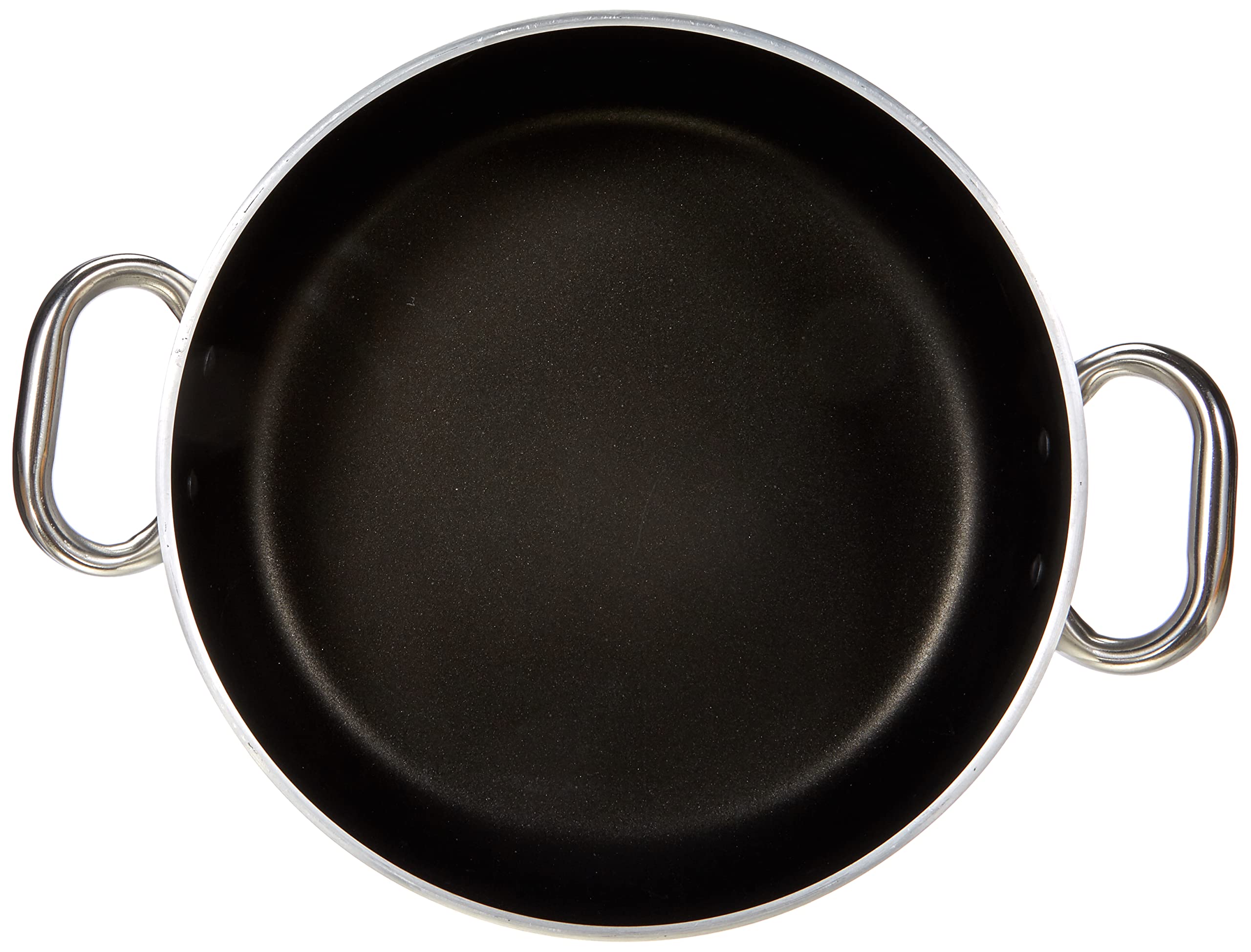 Pentole Agnelli ALSA2106S28 Casseruola Bassa con Maniglie, Alluminio, Argento, 28 cm