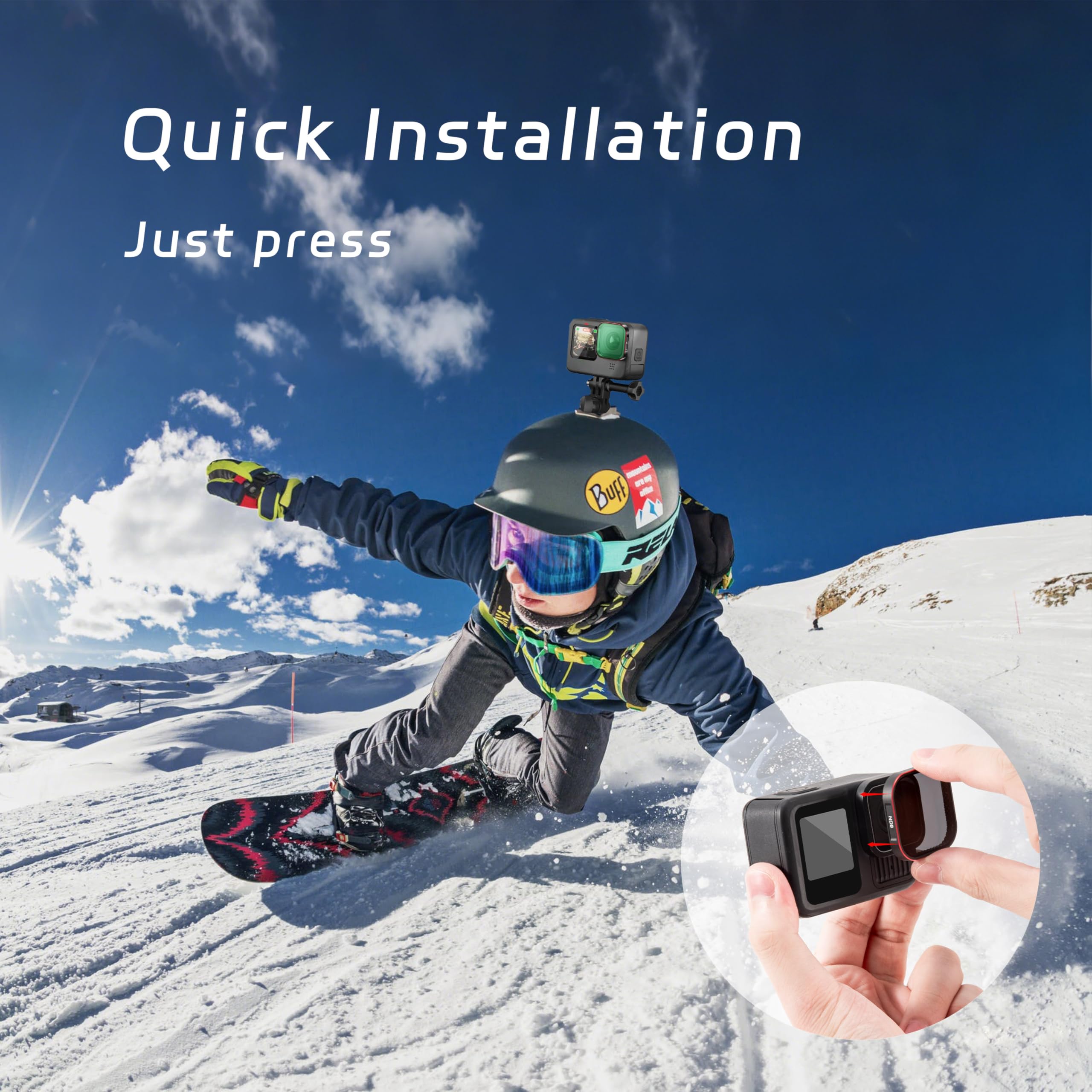 Zestaw filtrów ND dla kamery Gopro Hero 13 4-pak ND8 ND16 ND32 CPL Ultra szerokokątny filtr neutralnej gęstości o niskim współczynniku przenikania światła Akcesoria HD Szkło optyczne Rama aluminiowa