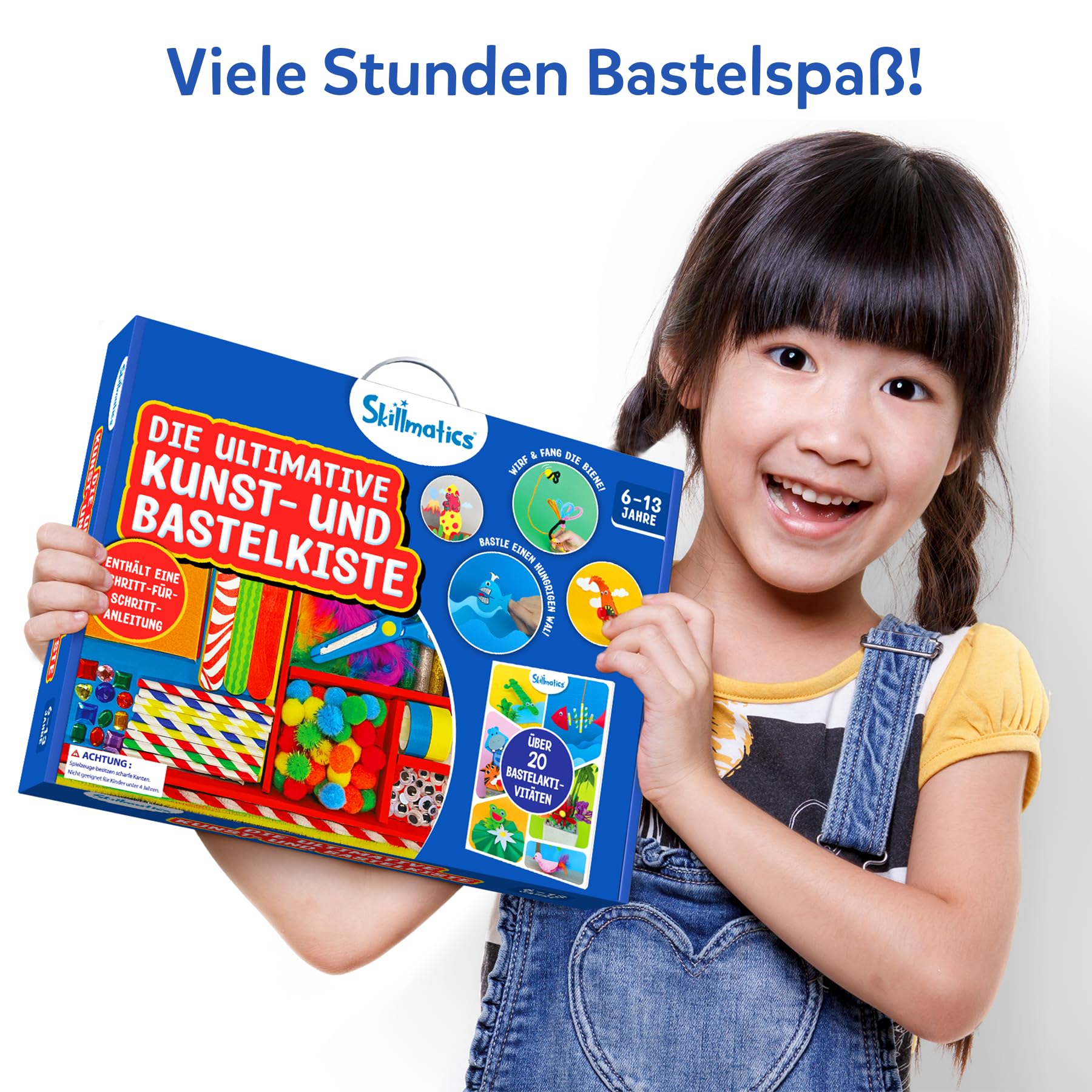 Skillmatics Die ultimative Bastelkiste, 2000+ Teile, Bastelmaterial, kreative Bastelideen zum Selbermachen, Schritt-für-Schritt-Anleitung, Geschenke für Kinder zwischen 6 und 13 Jahren