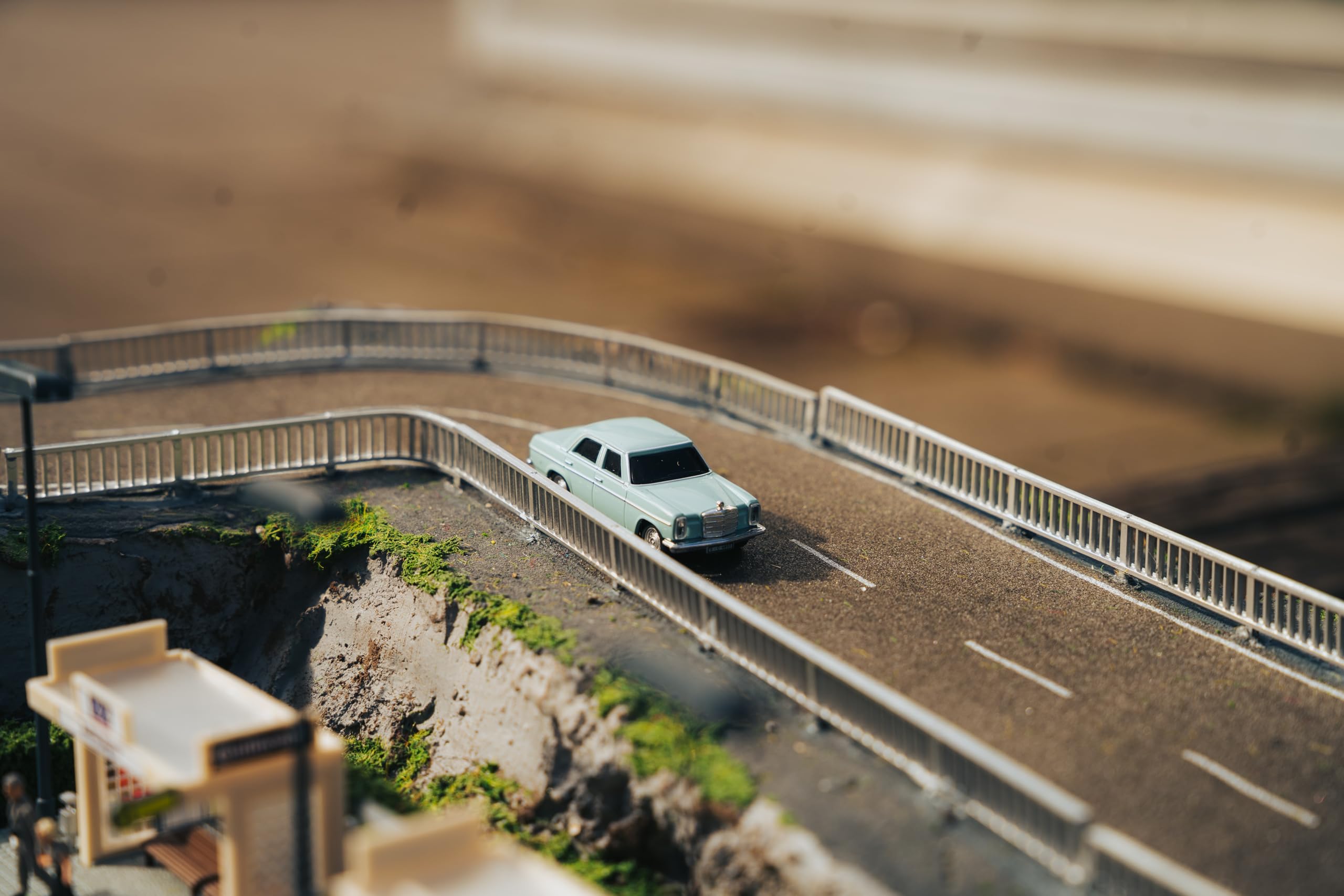 Carson 500504170 1:87 M-B 200/8 blau 100% RTR - Fahrfertiges Modell, RC Auto, H0 Auto,RC Modell,Diorama Fahrzeug