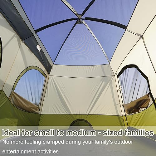 Miniatura 5 de Vidalido Tiendas de campaña, tienda de 6-8 personas para acampar con vestíbulo extendido, tiendas familiares de 2 habitaciones resistentes al clima,