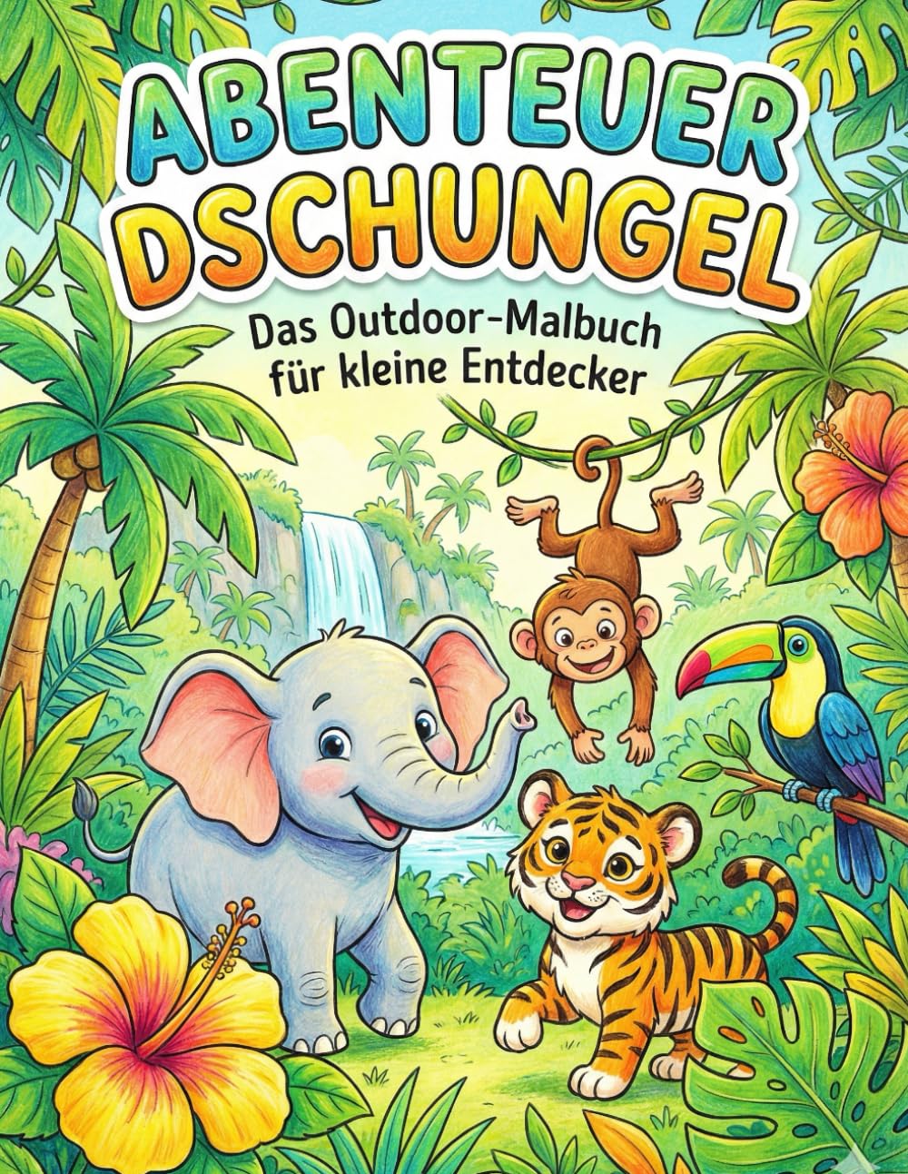 ABENTEUER DSCHUNGEL: Das Outdoor-Malbuch für kleine Entdecker