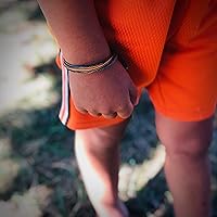 Vista 221 de Colorful Bracelet for Men and Women with Hematite Stones: Handmade Designer Adjustable Multistrand String Knotted Macrame Friendship Bracelet