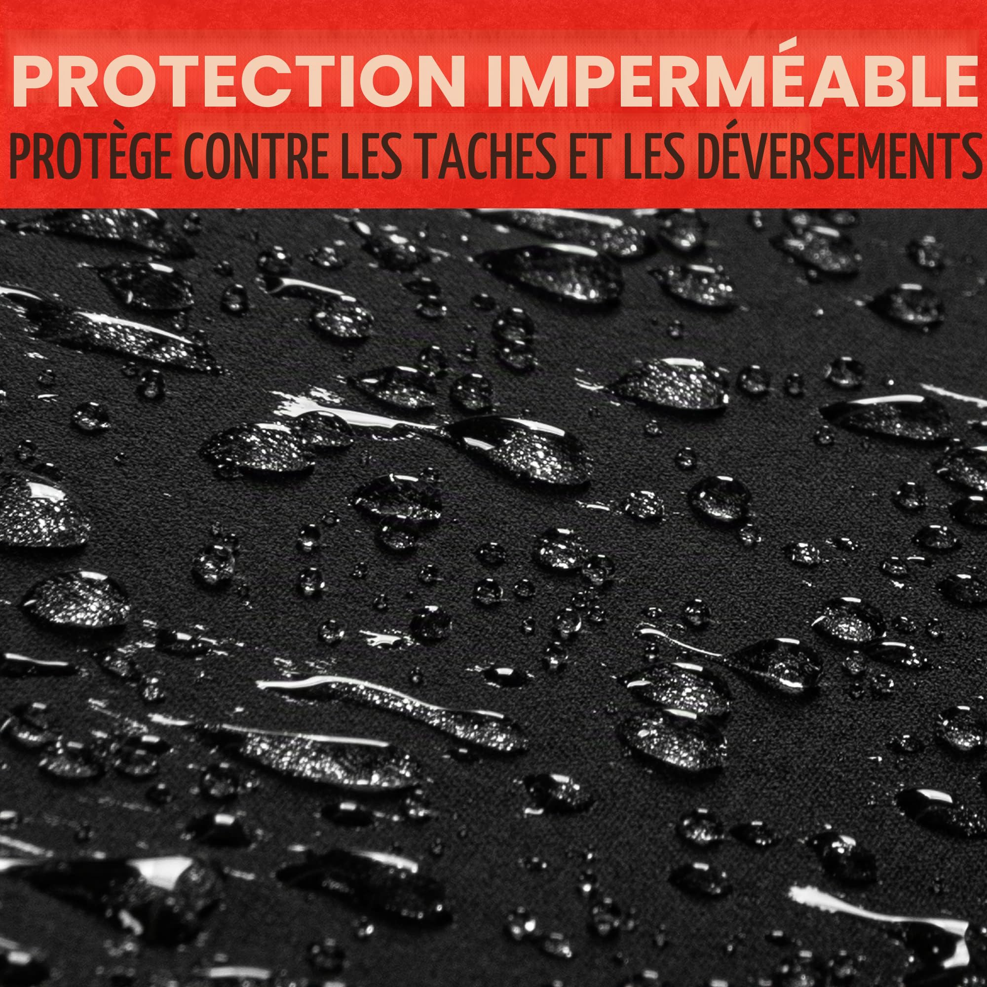 BDK AquaShield Housse de siège arrière de Voiture en néoprène imperméable pour Voitures, camions, camionnettes, SUV, Protection idéale pour Enfants et Chiens, Accessoires Automobiles, Noir