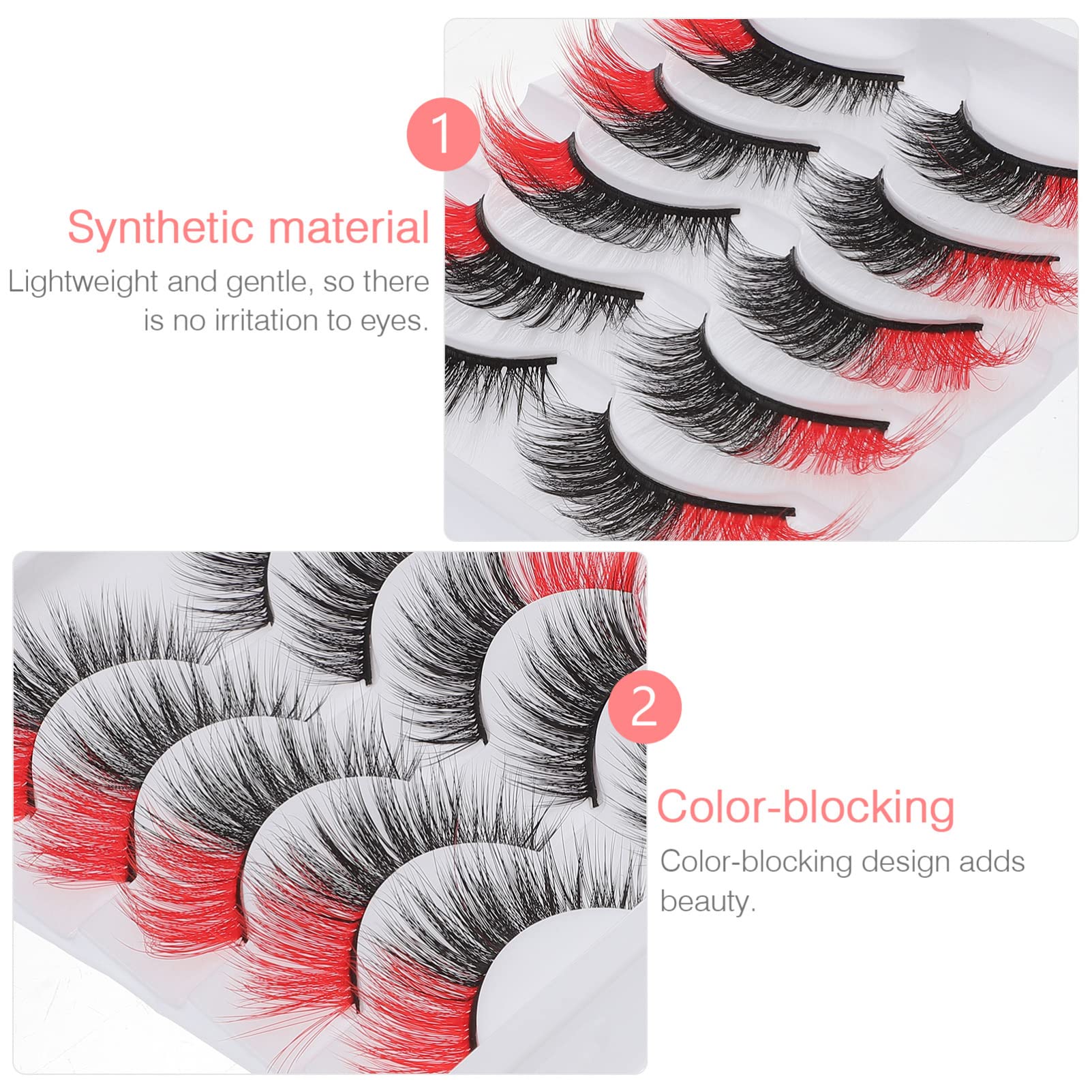 LALAFINA 20paia Ciglia Finte Naturali Con Scatola Estensioni Di Ciglia Riutilizzabili Per Look Intenso e Volume Aggiunto Per Uso Semipermanente