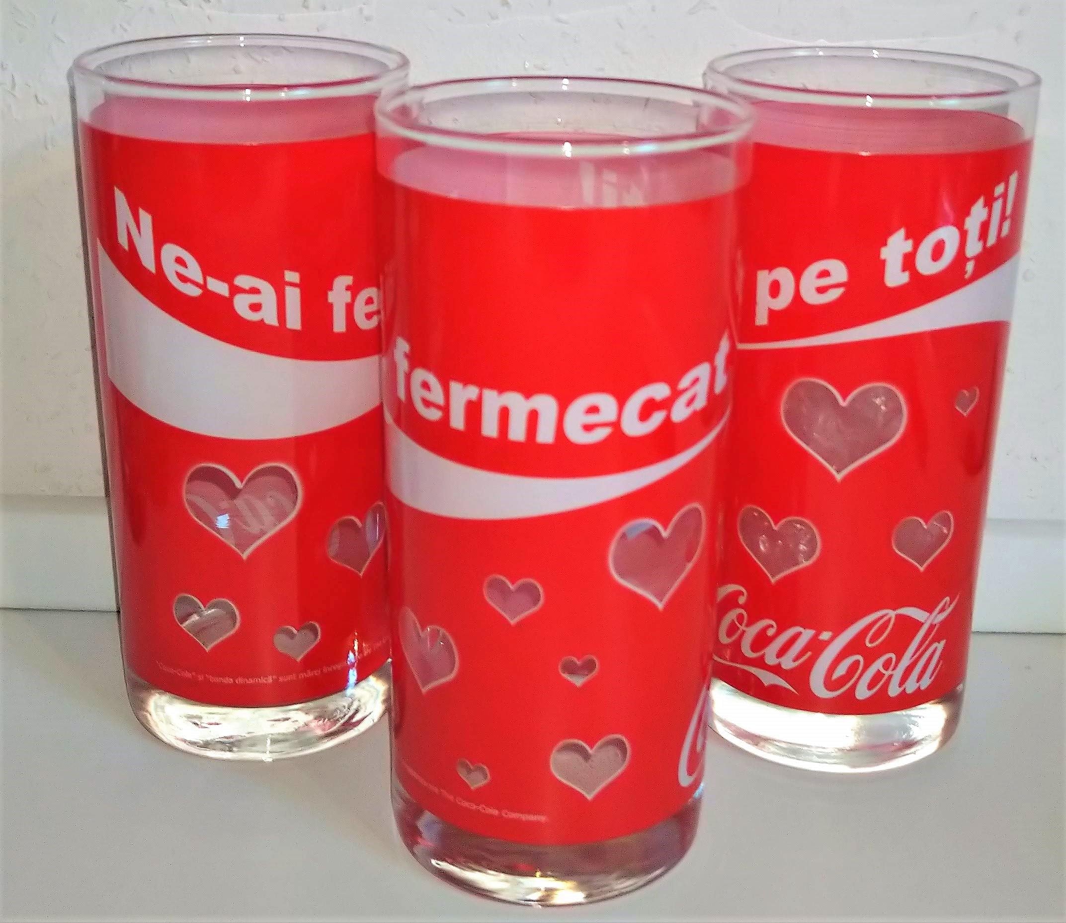 &AngiesStrickZauber vendido: vasos coleccionables / 3 x 0,2 litros/vasos retro/vintage/raro/rojo