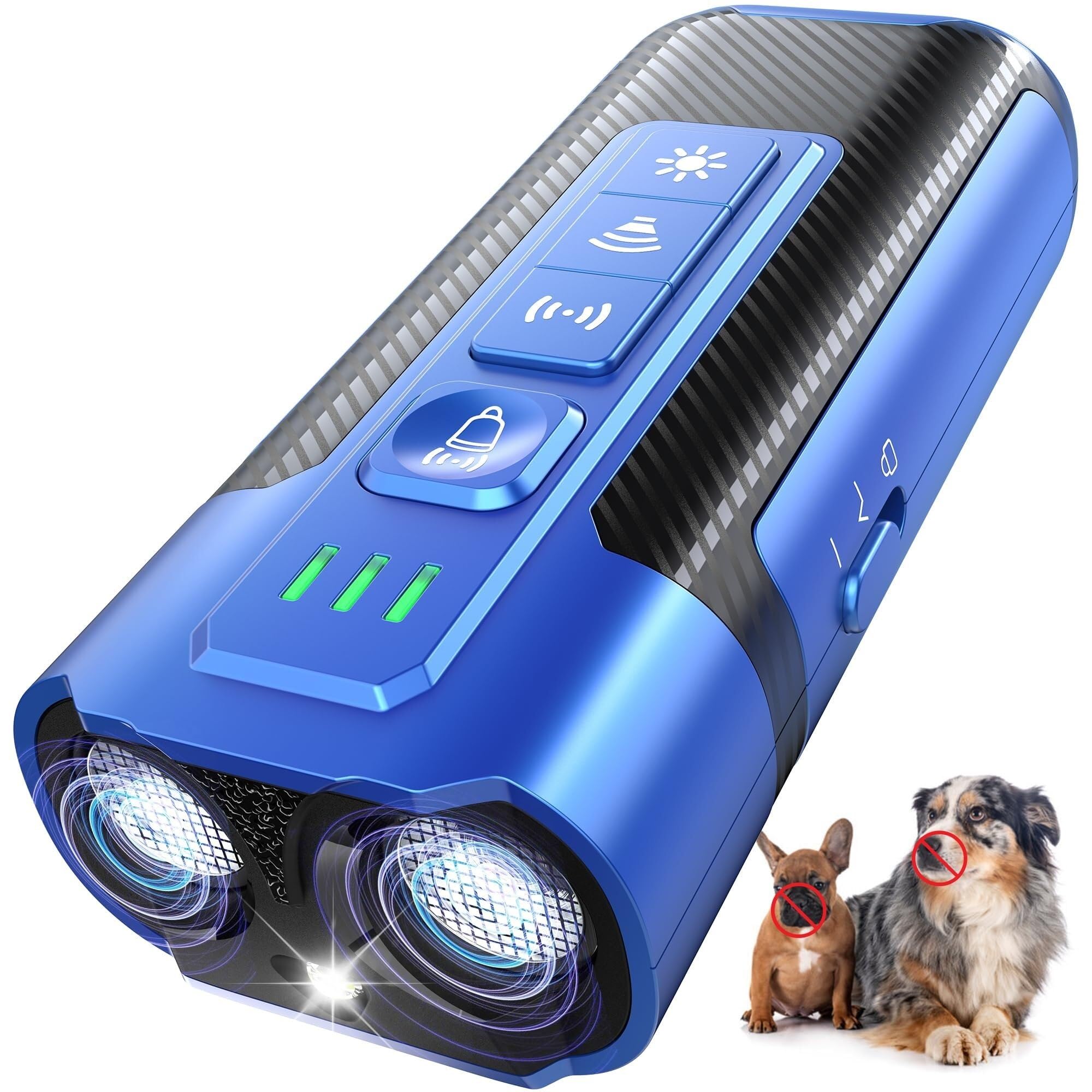 Dispositif Anti-aboiements à ultrasons for Chiens, portée de 15 m, Rechargeable