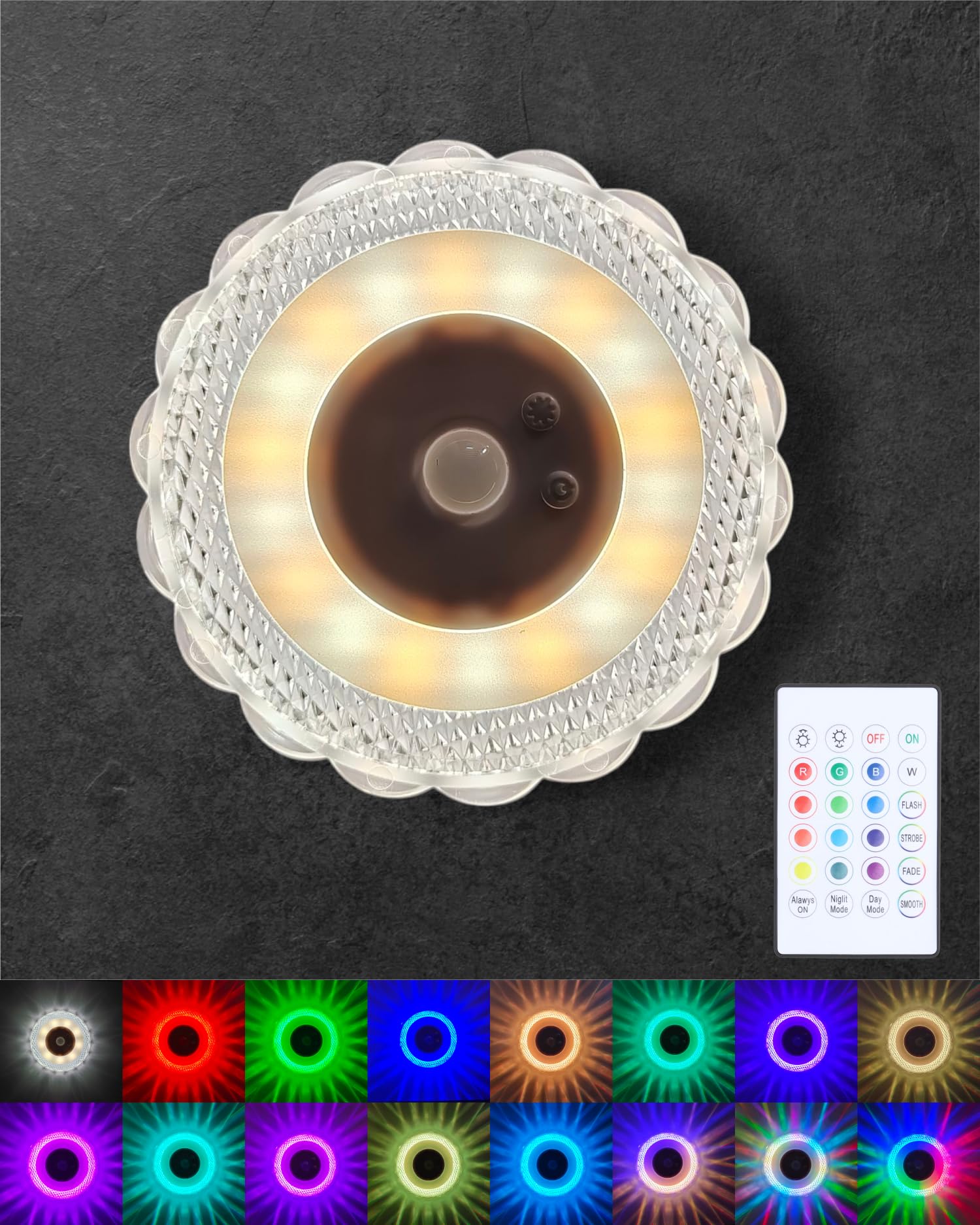 Motion Sensor Light Indoor with Remote, Rechargeable Magnetic Wall Light, Battery Operated Motion Sensor LED Night Light Home, 15 RGB & 10 Modes, Wireless Wall Sconces for Bedroom, Temple-image-15