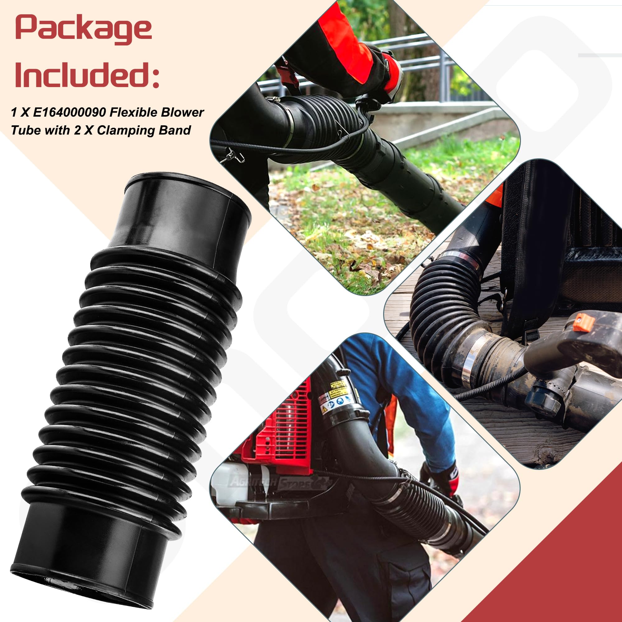 Ohoho E164000090 Tubo de soplador flexible - Compatible con Echo E164000090 EB770 EB770RT PB770H PB770T PB760LNH PB760LNT PB-770H, PB-770T, PB-760LNH, PB-760LNT