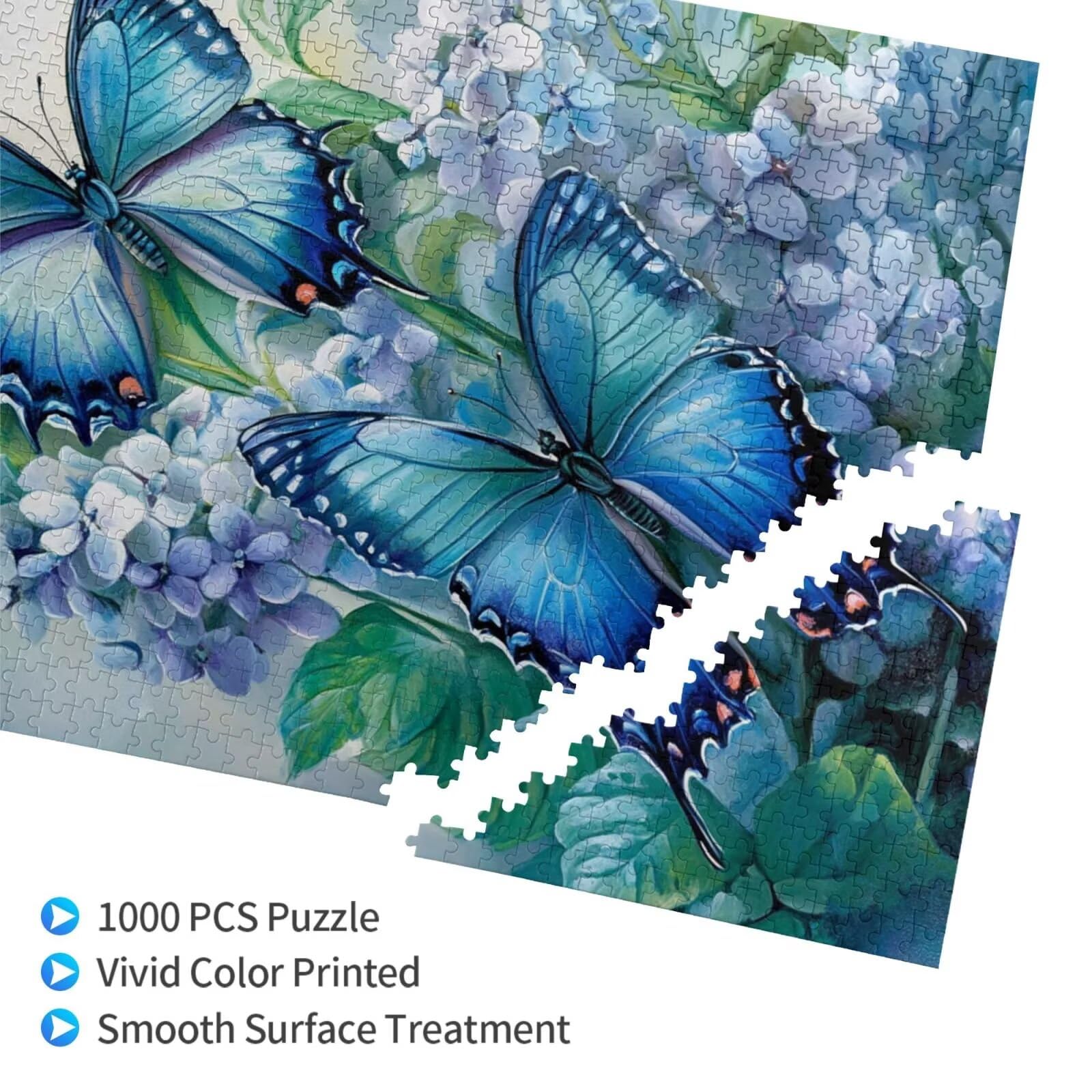 Puzzle 3000 Teile, Puzzle Erwachsene, Holzpuzzle Schmetterling Impossible Jigsaw, Clevere Rätsel, HD Farbe Jigsaw mit Geschenkbox Verpackung for Room Decor, Geschenke für Frauen Blume 122x81cm p-1919
