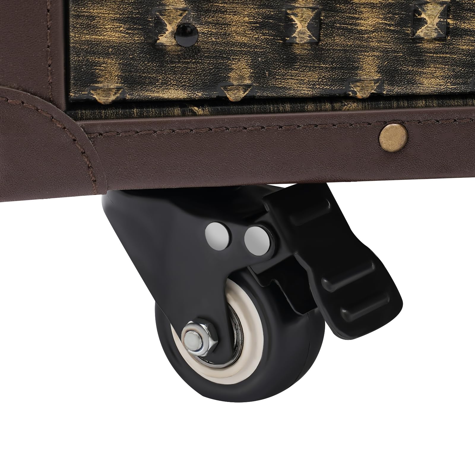 40 * 28 * 76cm Kosmetikkoffer Trolley mit Code- und Schlüsselsicherung,25 kg belastbar Schminkkoffer aus PU/PVC,Rolling Hairdressing Case mit Bremsrollen,Make up Koffer für Salon Hochzeit & Reise