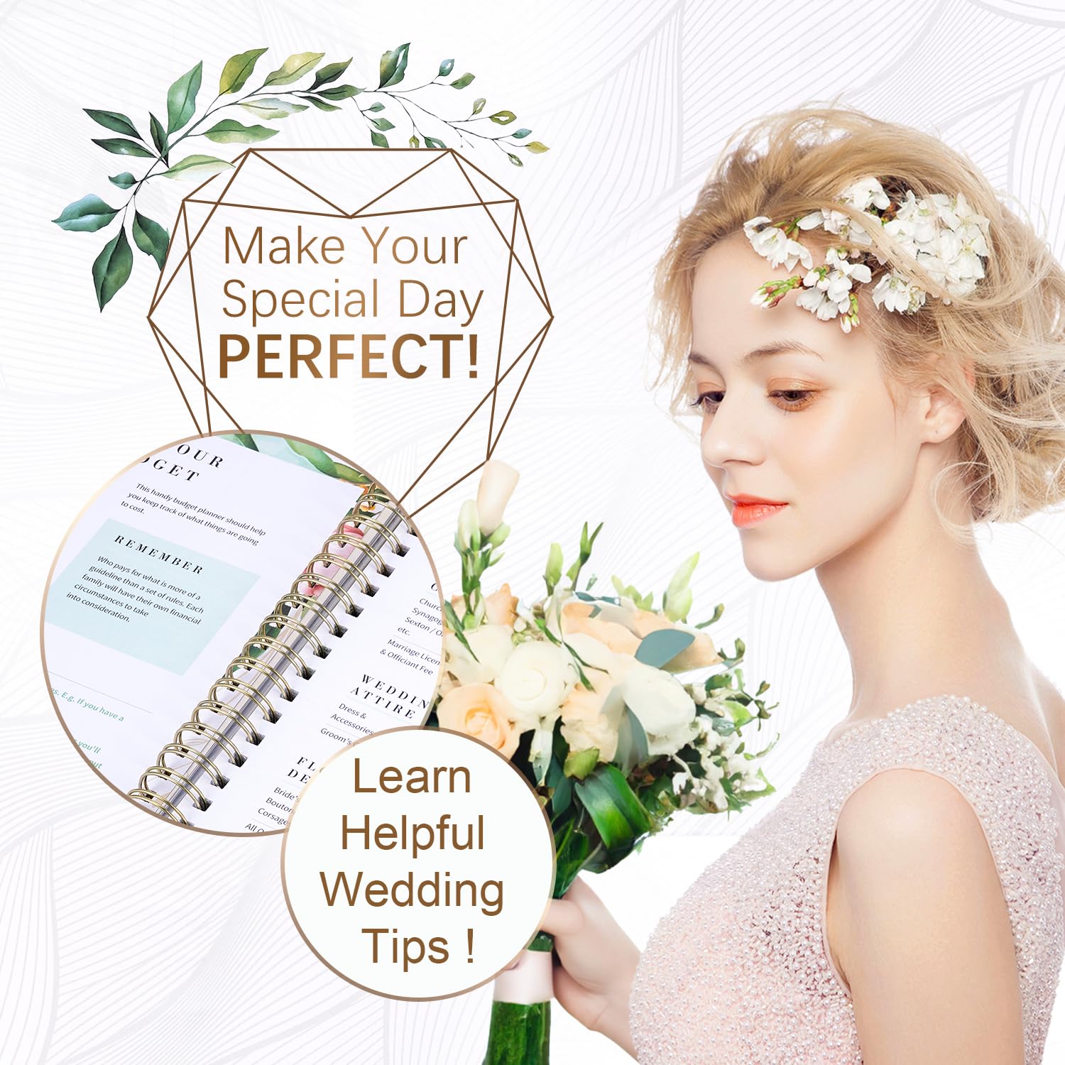 Wedding Planner Organizer Book- Wedding Planning Book with 188 Pages, UK Bridal Wedding Countdown Timeline & Organising Diary - Image 2