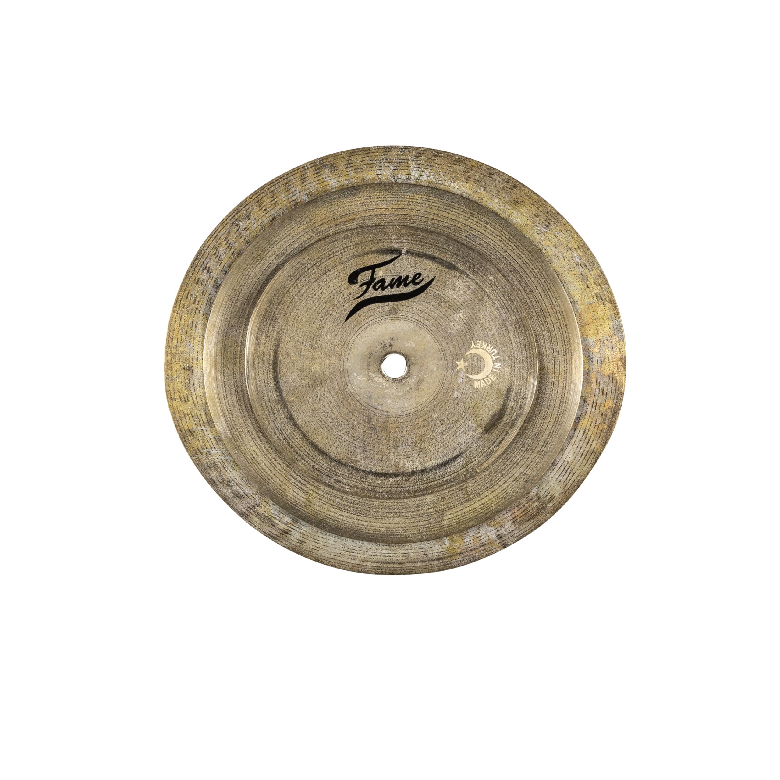 Fame Clapper Smash Stack 10", Handgehämmertes B20 Bronze Becken-Set, Natural Finish, Thin, Moderner Clap-Sound, Soundoptimierung, Einzeln Verwendbar
