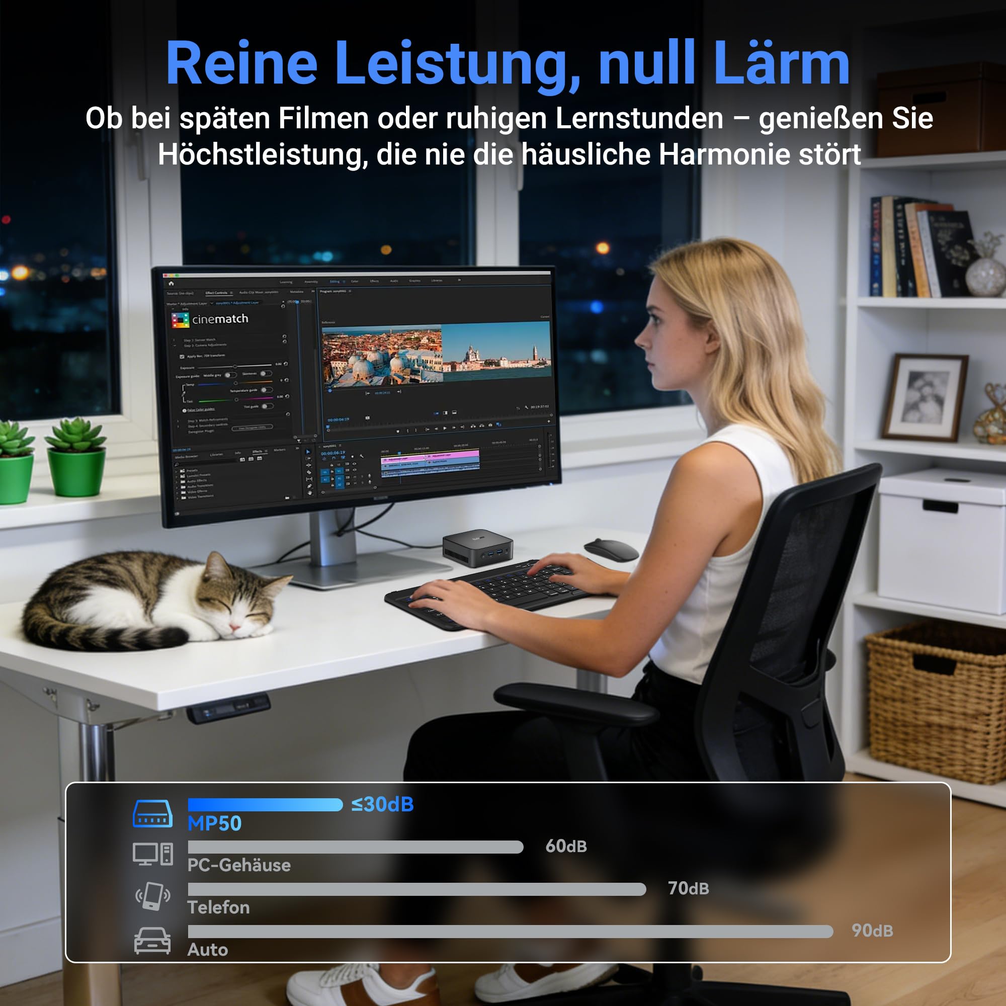 Blackview Mini PC MP50 mit Tastatur und Maus, AMD Ryzen 5, Radeon Vega 8 Grafik, 16GB RAM 512GB SSD Win 11 Pro, 4K Dual-Display, Ultra-leiser Kompakter Desktop PC für Office Home, 3 Jahre Garantie