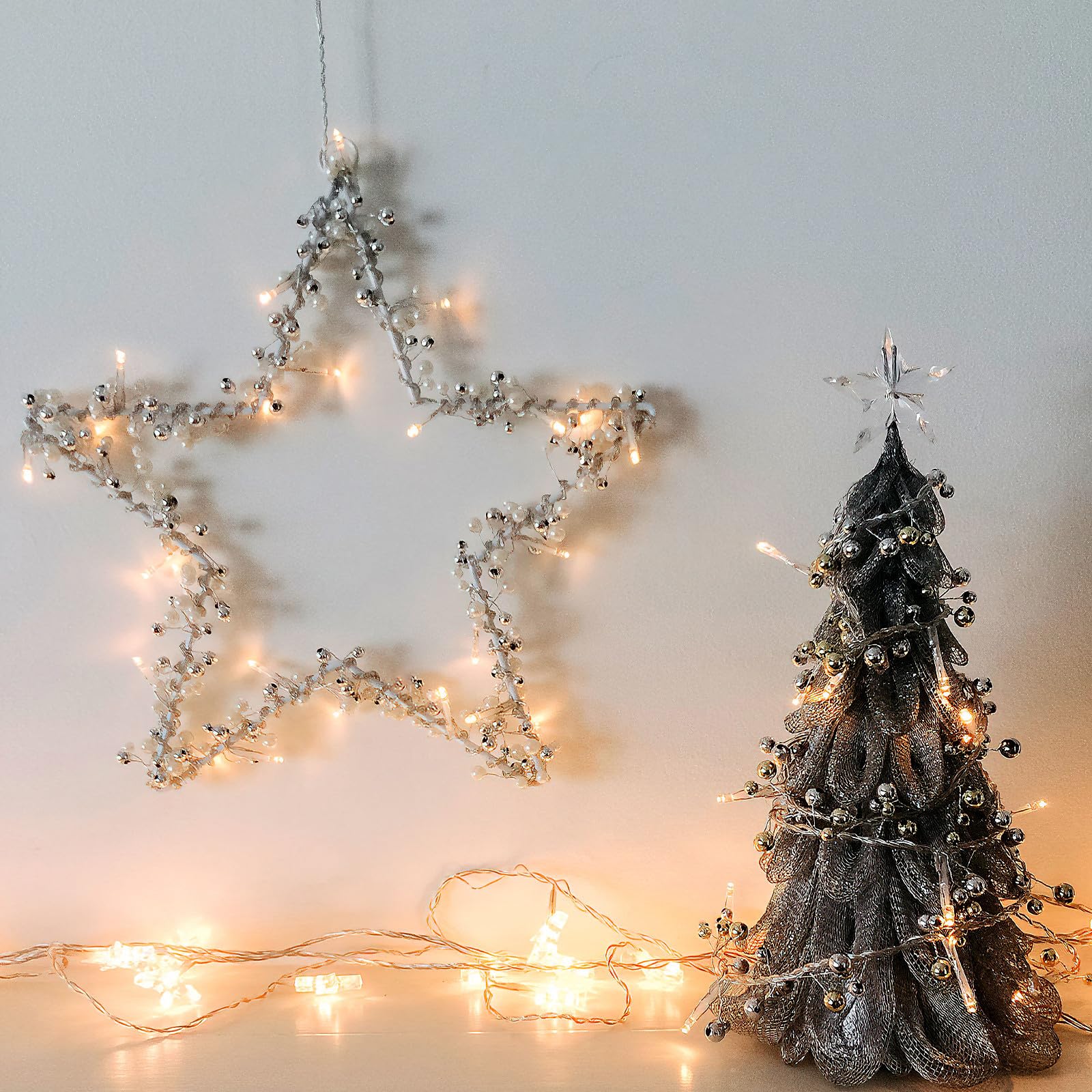Adorno de Pared en Forma de Figura de Cinco Puntas de Hierro Dorado para Decoración Navideña, Seguro y Libre de Óxido, Adecuado para Oficinas y Adornos de Árbol de Navidad