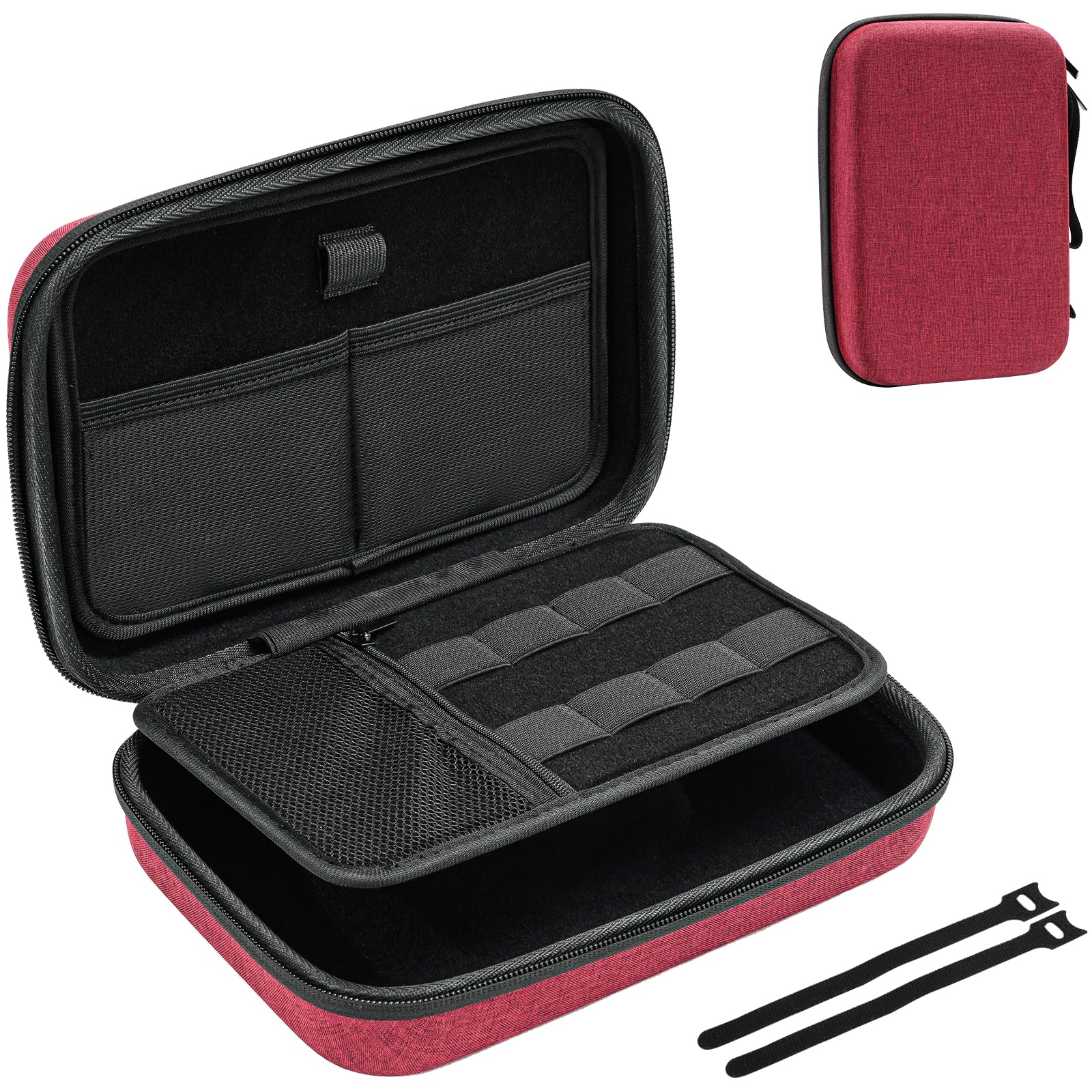 ProCaseHard Travel Electronic Organizer Case for MacBook Power Adapter Chargers Cables Power Bank Apple Magic Mouse Apple Pencil USB Flash Disk SD Card Small Portable Accessories Bag