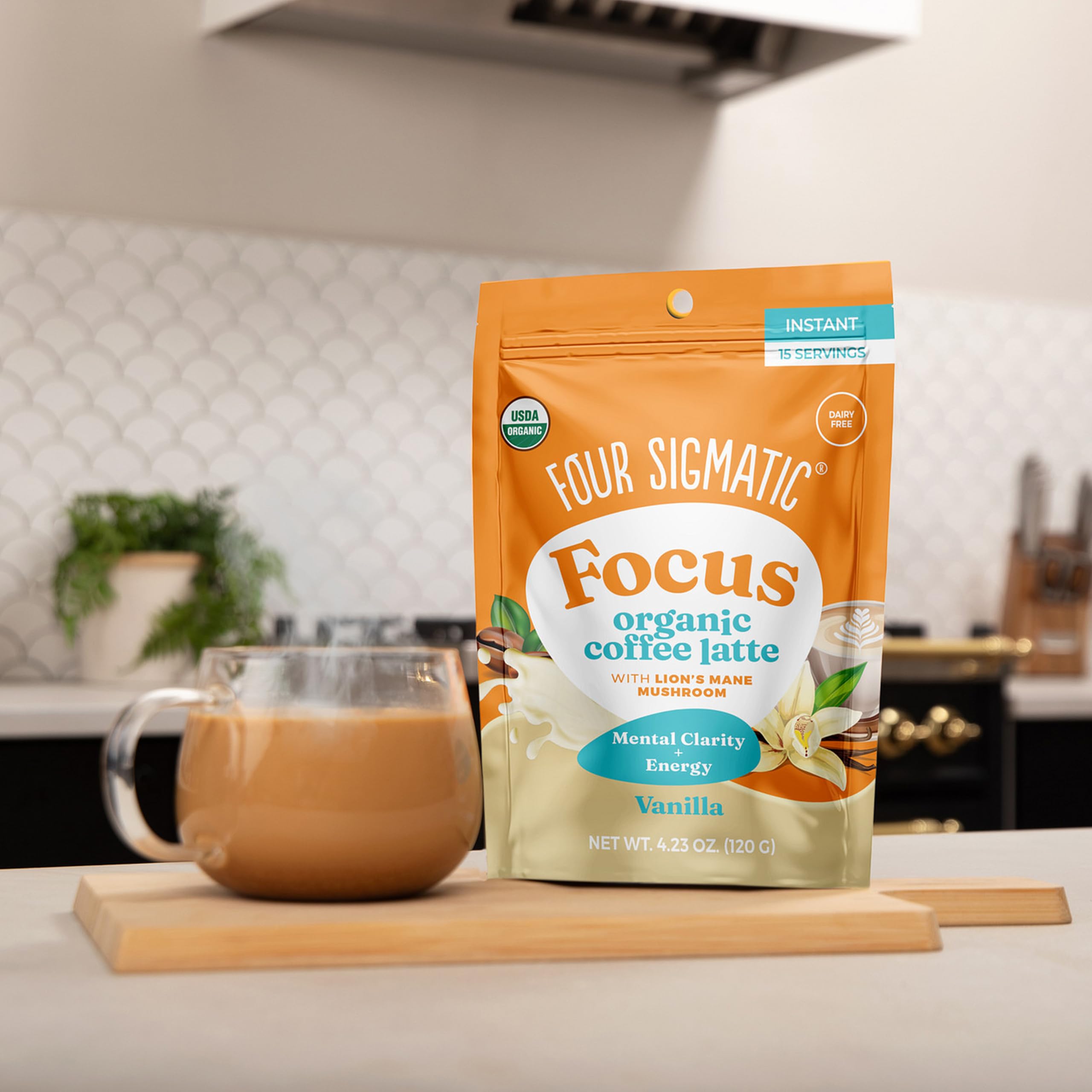 Amazon.com : Four Sigmatic Vanilla Focus Mushroom Coffee Latte