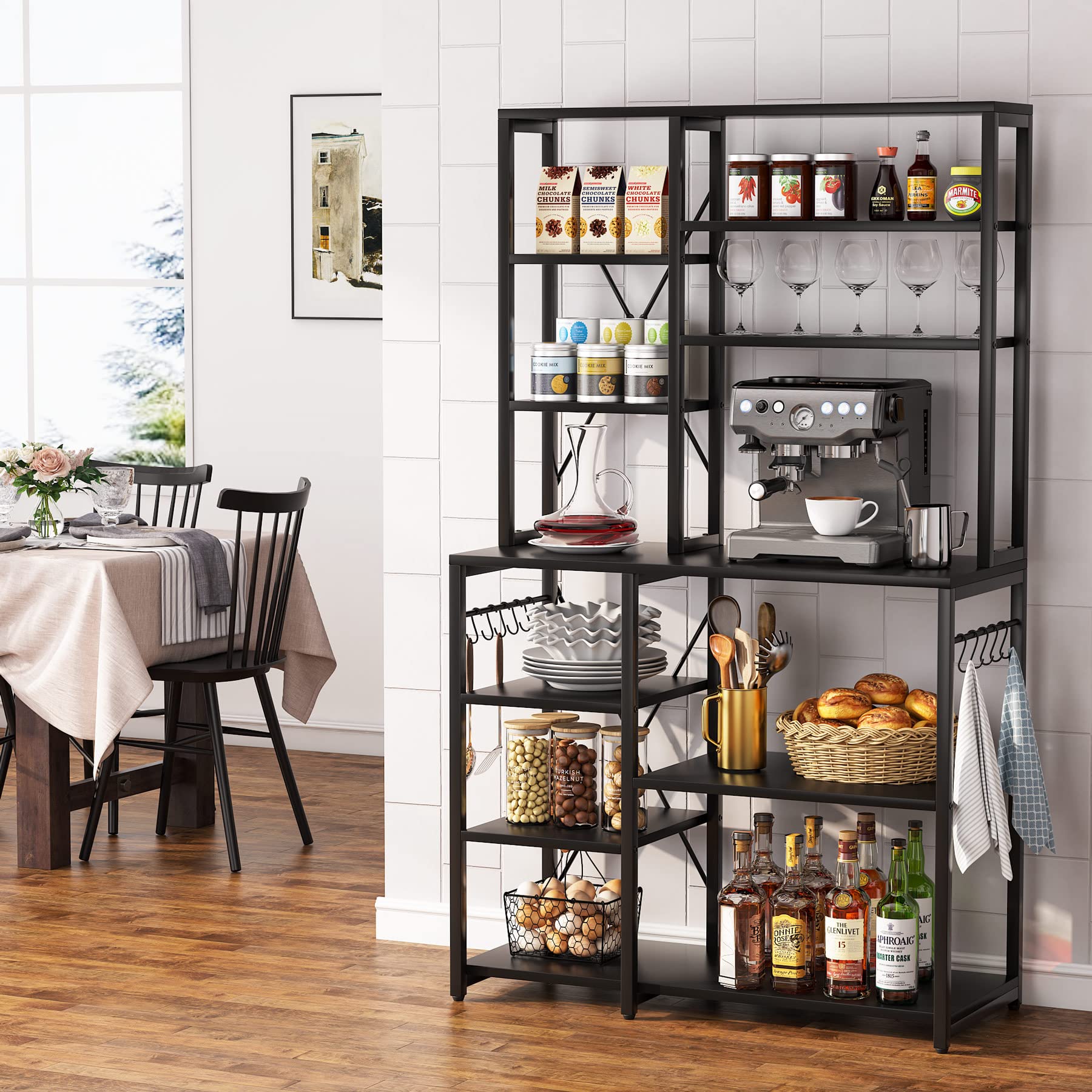 Buy Tribesigns Kitchen Bakers Rack with Hutch, 10 Tier Microwave Oven