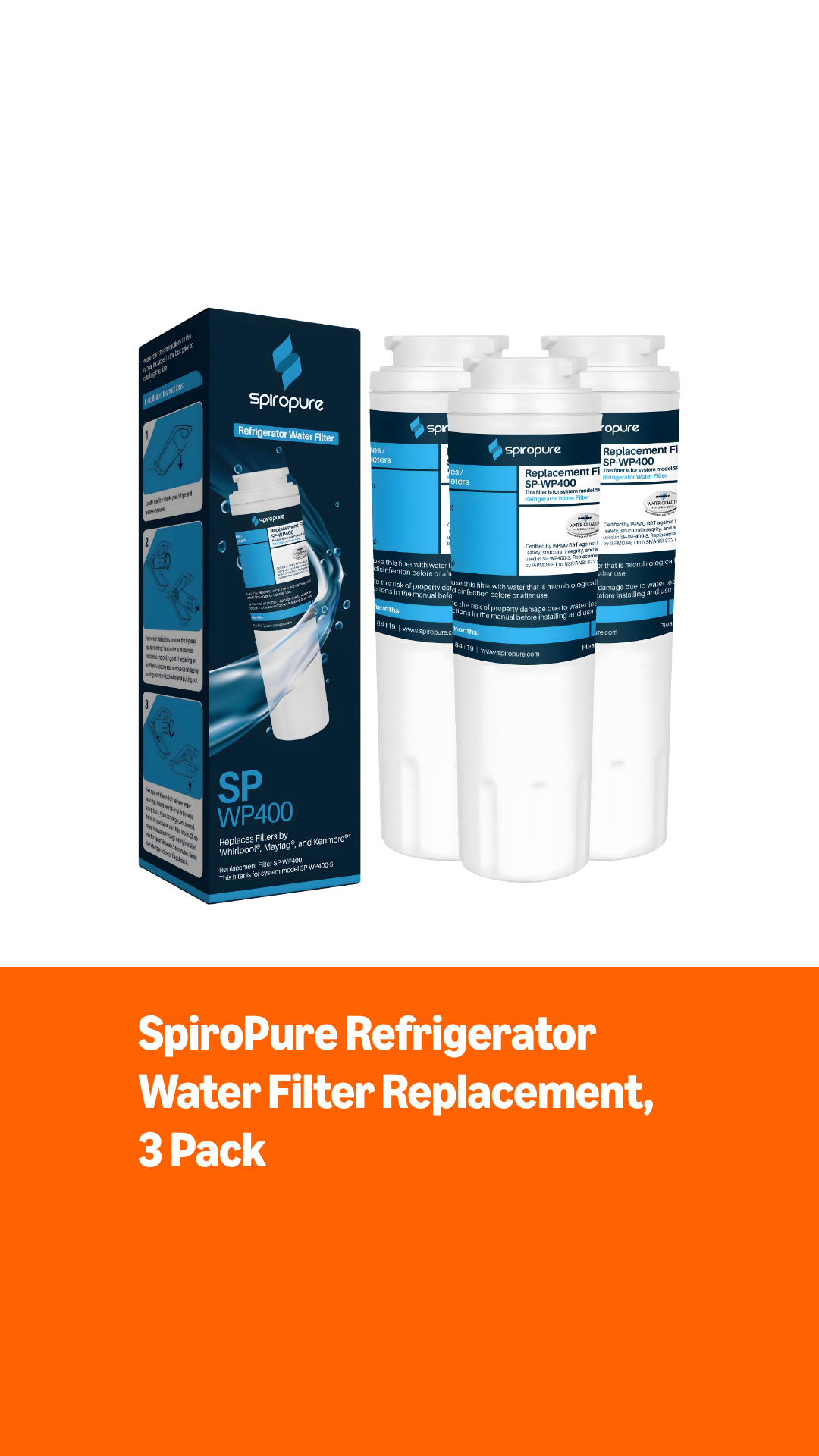 Amazon.com: SpiroPure SP-WP400 NSF Certified Refrigerator Water