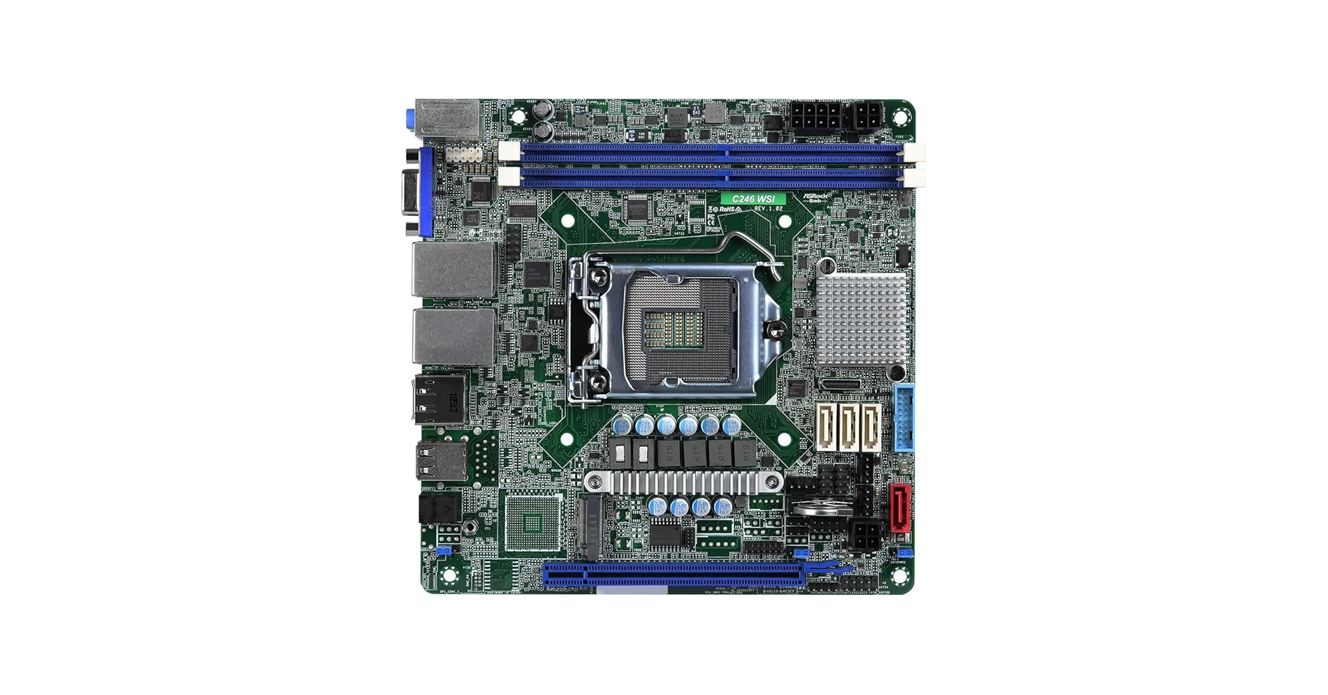 ASRoCK Rack LGA1151 8/9世代 ITX E3C246D2I For Asrock Rack E3C246D2i Mini Server Board 1151XeonE-2100/E