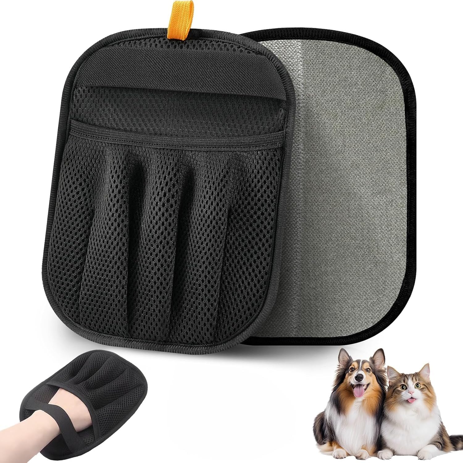 Electrostatic Pet Hair Remover Glove for Dogs & Cats – Reusable Fur Remover Brush for Furniture, Clothes, Sofas, Car Seats & Beds,| Washable, Eco-Friendly, No Sticky Tapes Needed (Glove)-image-43