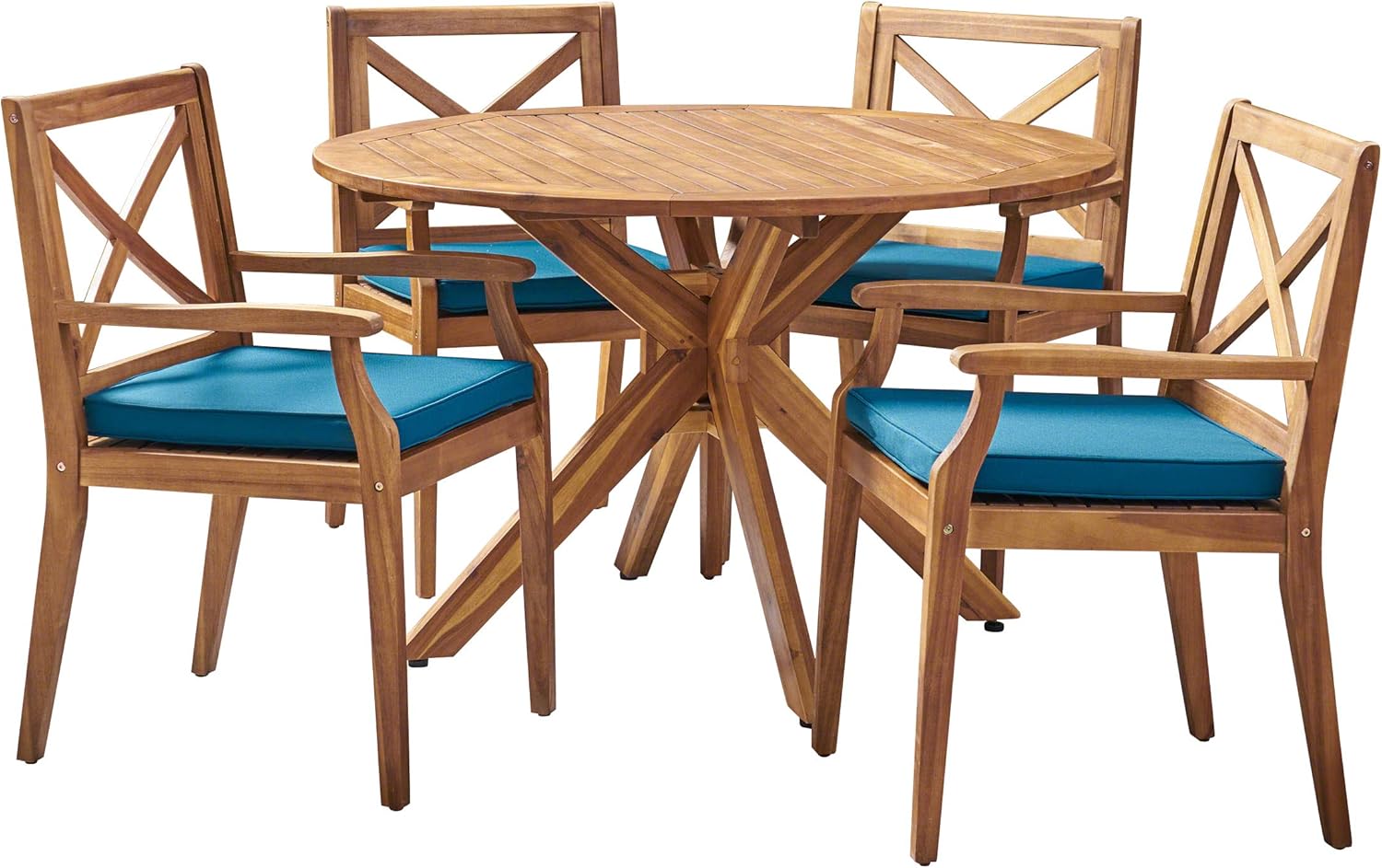Christopher Knight Home Jordan Outdoor 5 Piece Acacia Wood Dining Set