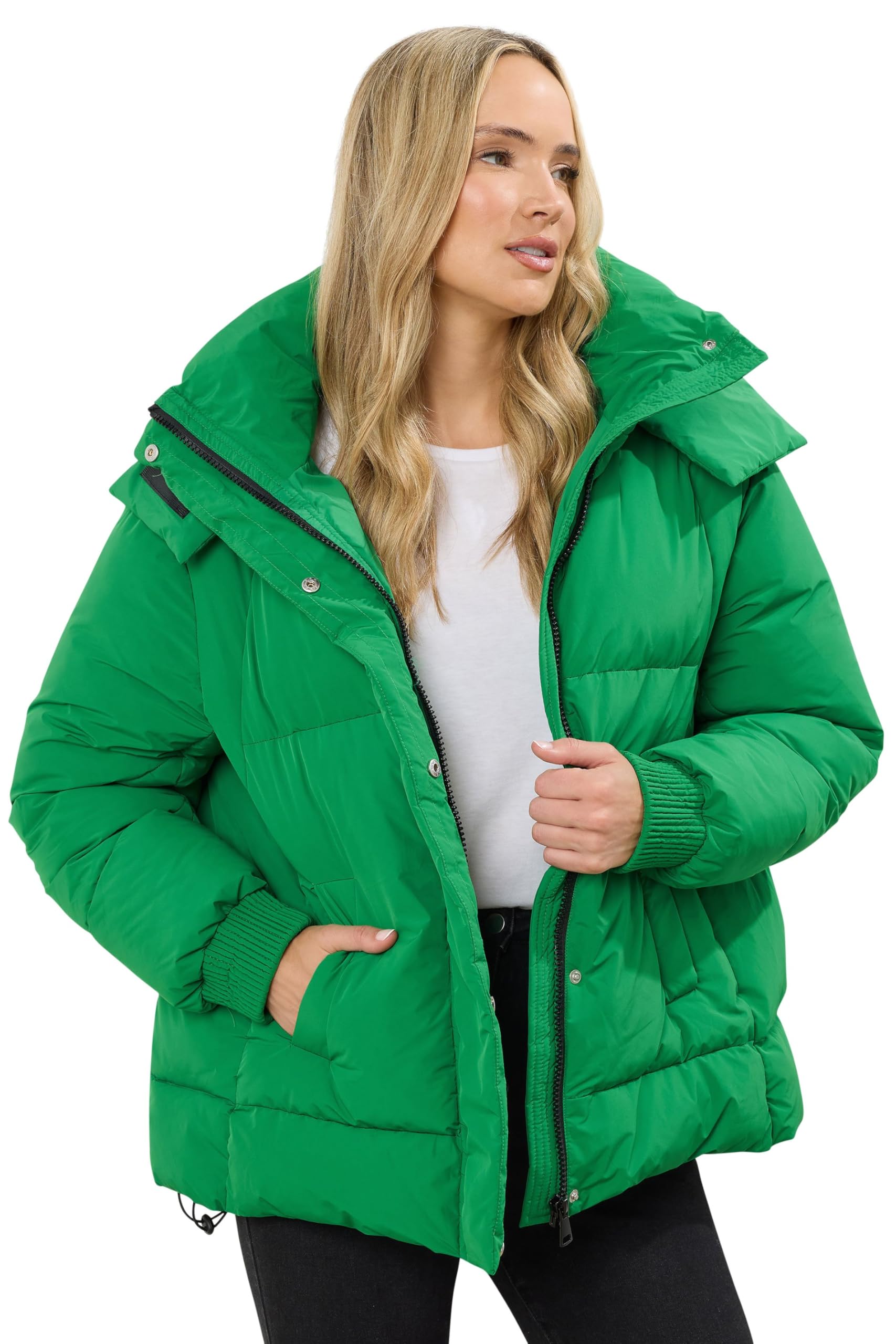 Long Tall Sally Women's Green - Lts Tall Oversized Padded Coat
