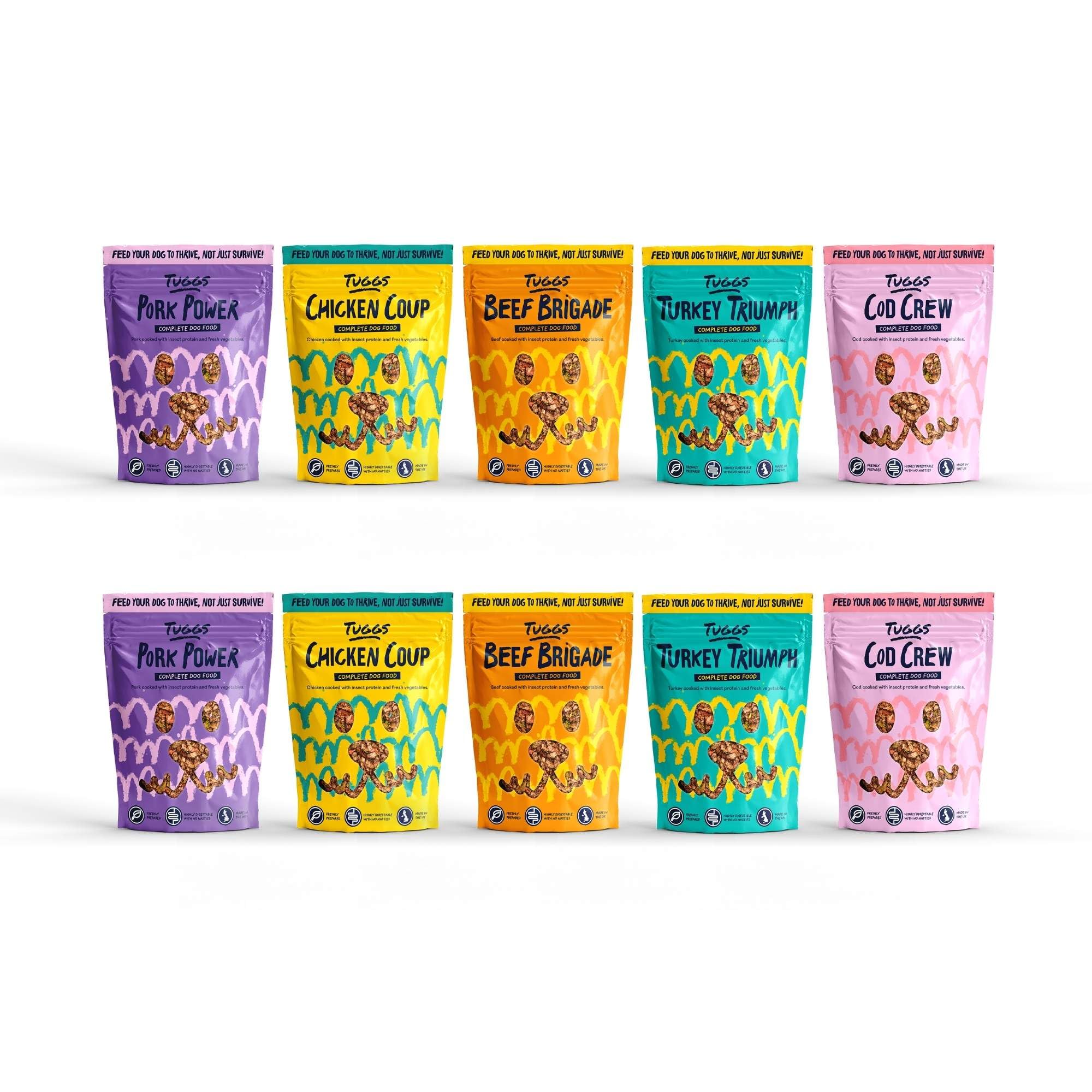 Tuggs Gently Cooked Dog Food – Variety Pack – 10 × 700g – Fresh, Grain-Free, Natural Ingredients