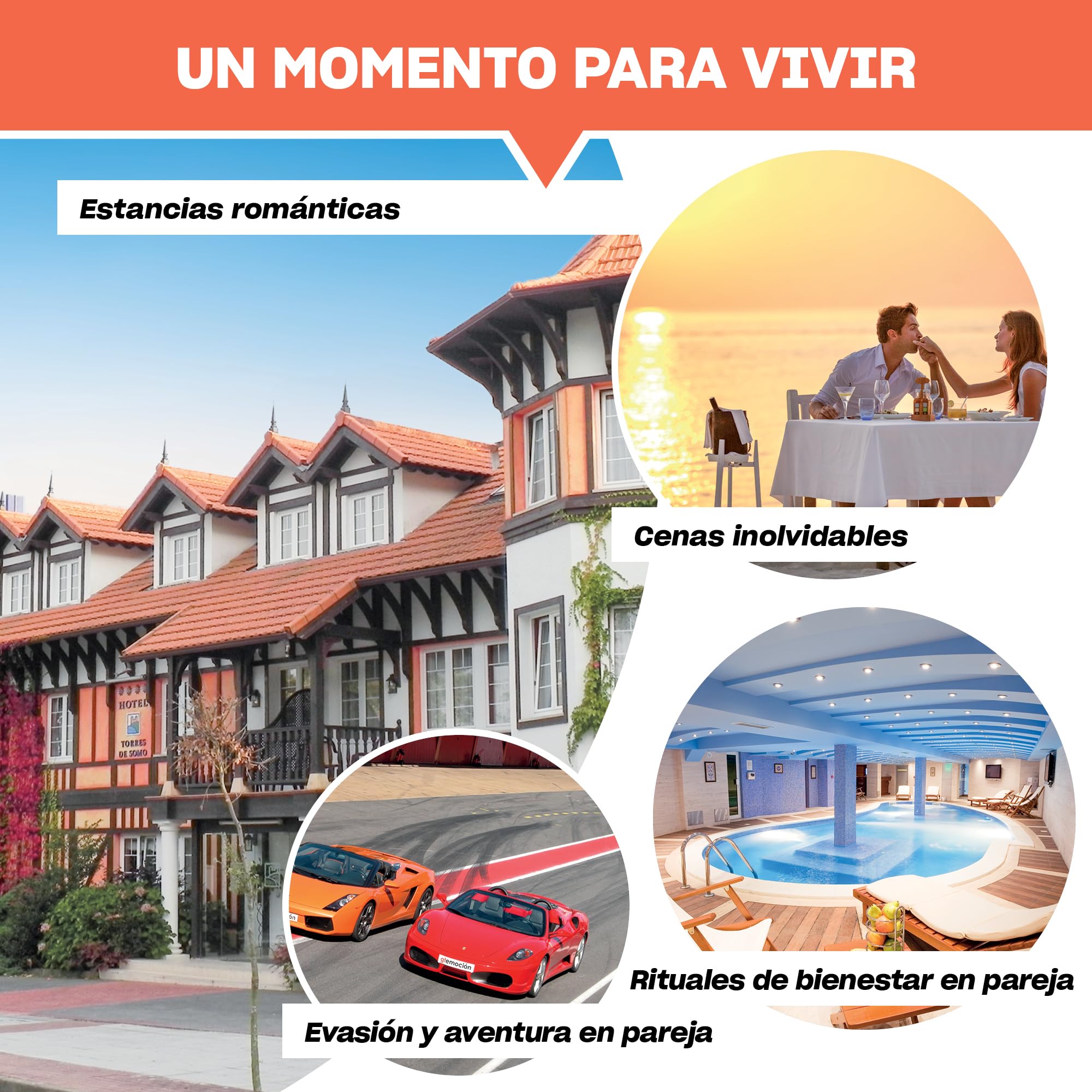 Smartbox - Caja Regalo Amor para Dos - Idea de Regalo Boda - 1 Experiencia de Estancia, Bienestar, gastronomía o Aventura para 2