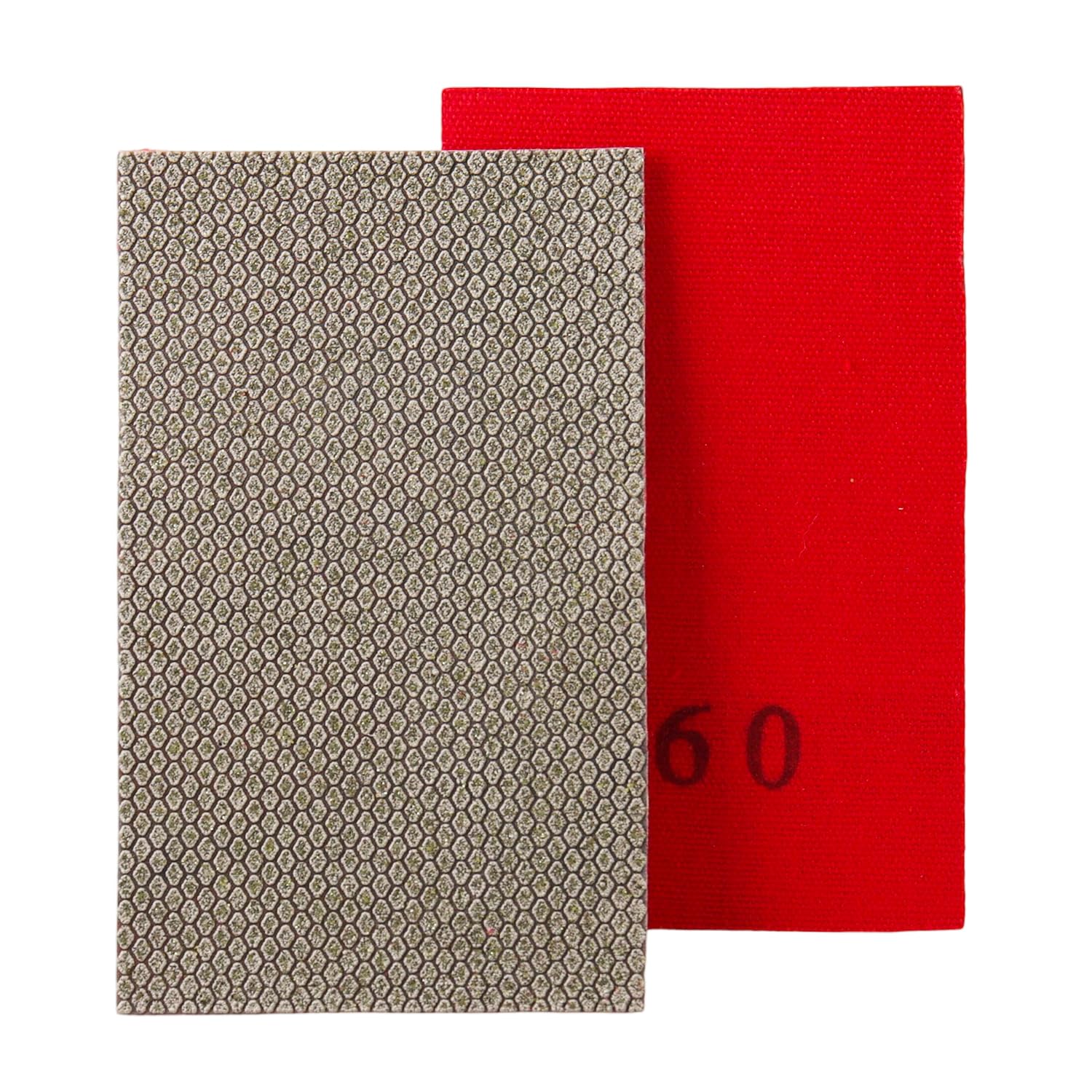 Papel de lija de diamante galvanizado, papel de lija abrasivo grano 60 para piedras de cerámica de vidrio