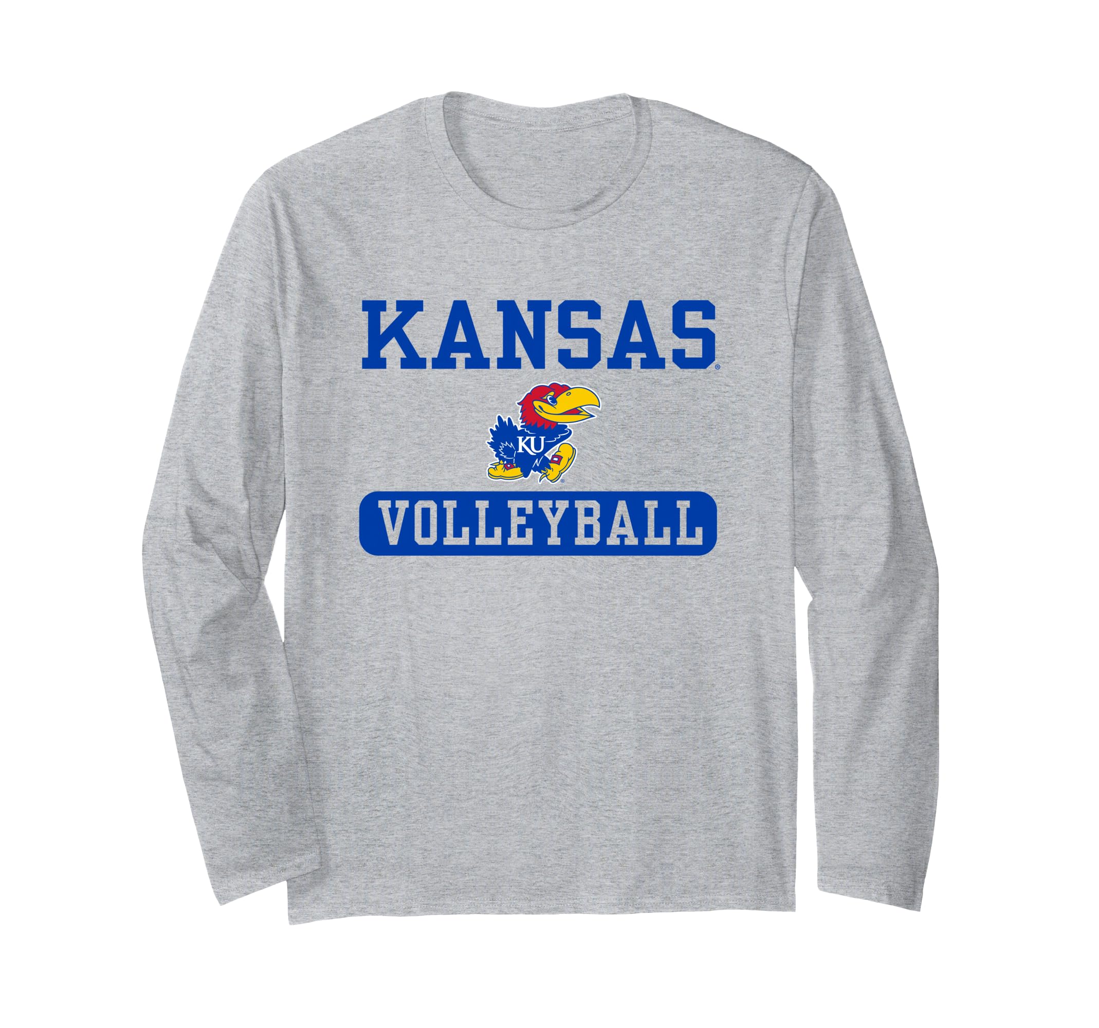 Kansas Jayhawks Volleyball Logo Officially Licensed Long Sleeve T-Shirt