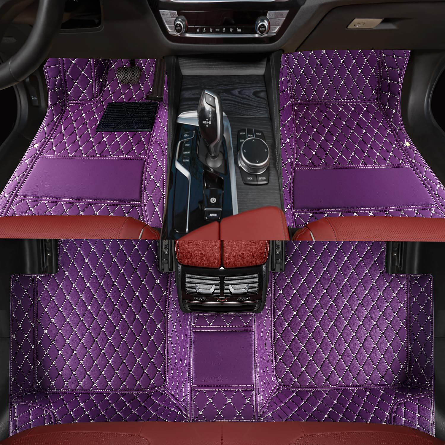 DASHUAI Custom car Floor mats Suitable for 99% car Truck SUV,car mats All Weather Personalized,Full Coverage Luxury Car Mats, Anti-Slip Leather Floor