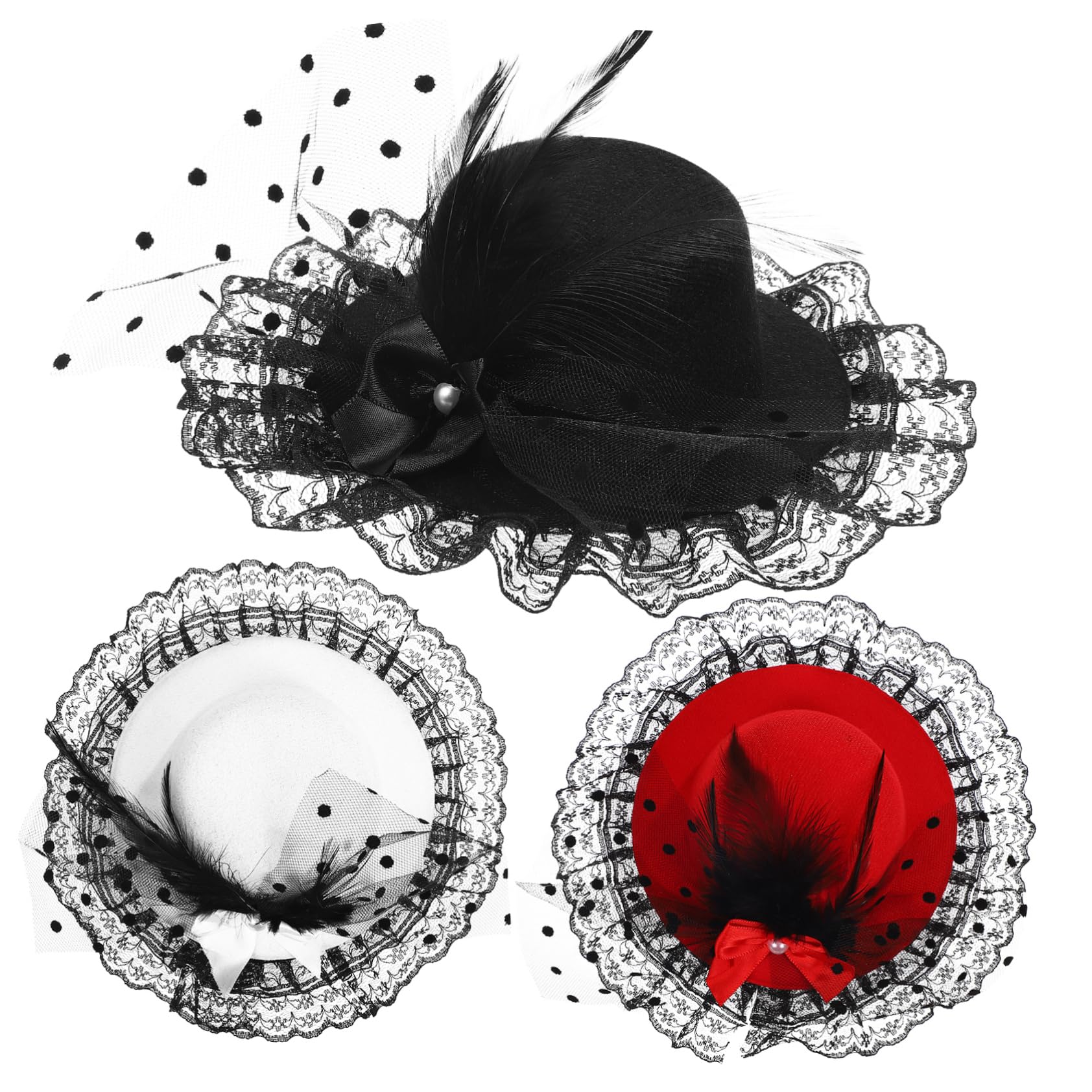 LIFKOME 12 Piezas Sombrero De Copa Fascinator Bonnet Sombrero De Sombrero De Fiesta De Té Sombrero Fascinator De Boda Mujeres Fascinator Novia Fascinator Sombreros Para Eventos