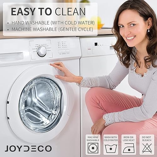 Miniatura 6 de Joydeco Juego de 2 paneles de cortinas opacas de 108 pulgadas, 2 cortinas largas con aislamiento térmico burg, cortinas de oscurecimiento con ojales