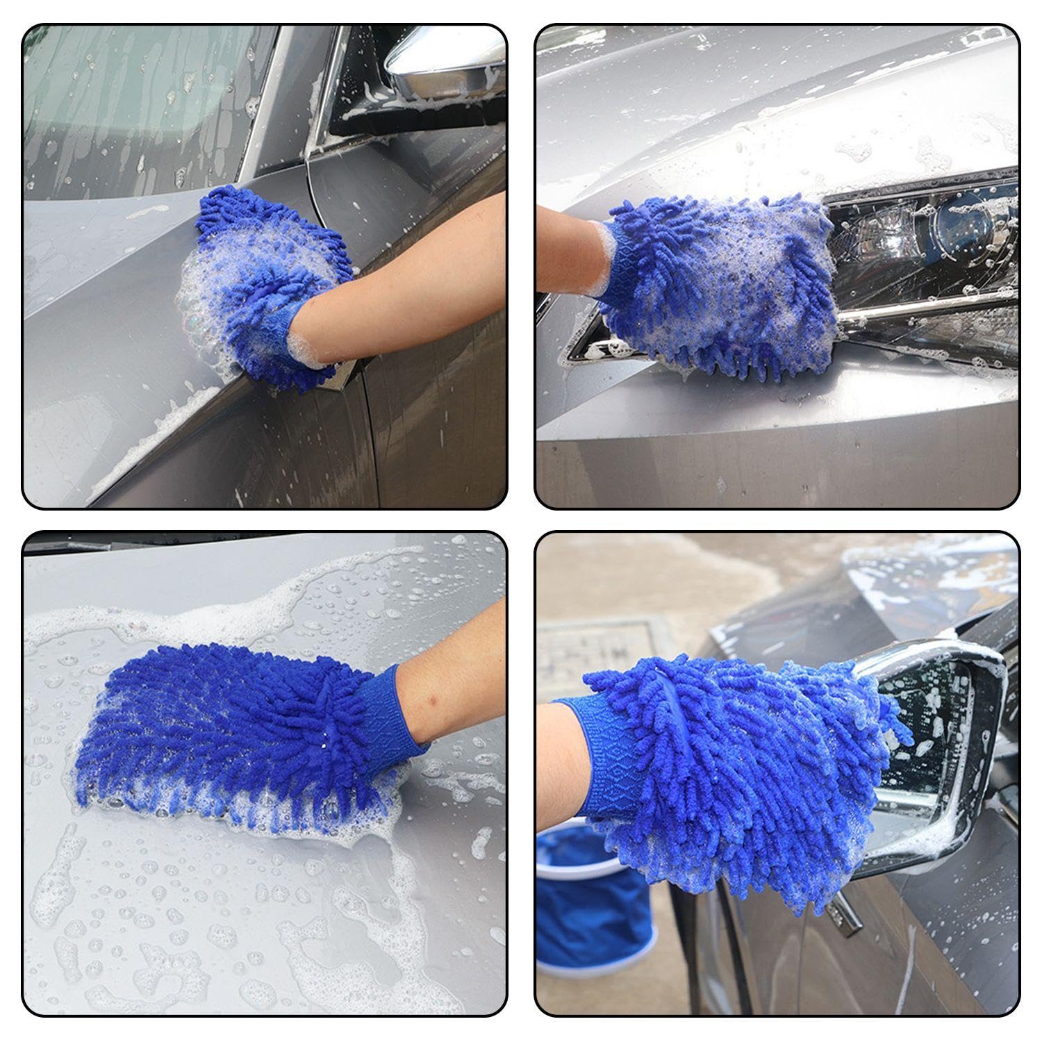 2 Guanti In Microfibra Per La Pulizia Dell'auto, Ad Asciugatura Rapida Antigraffio 85444365