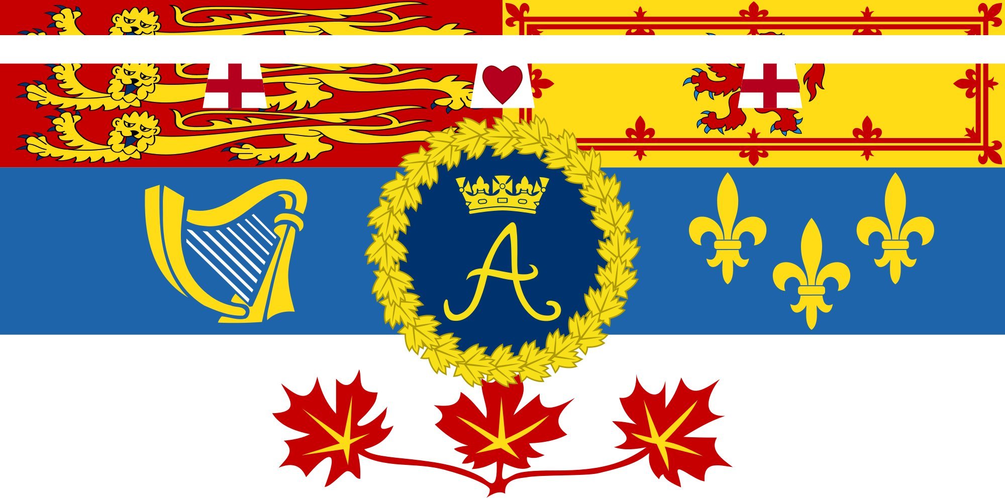 Drapeau Large Étendard Royal de la Princesse Anne pour Décorer Votre Salon