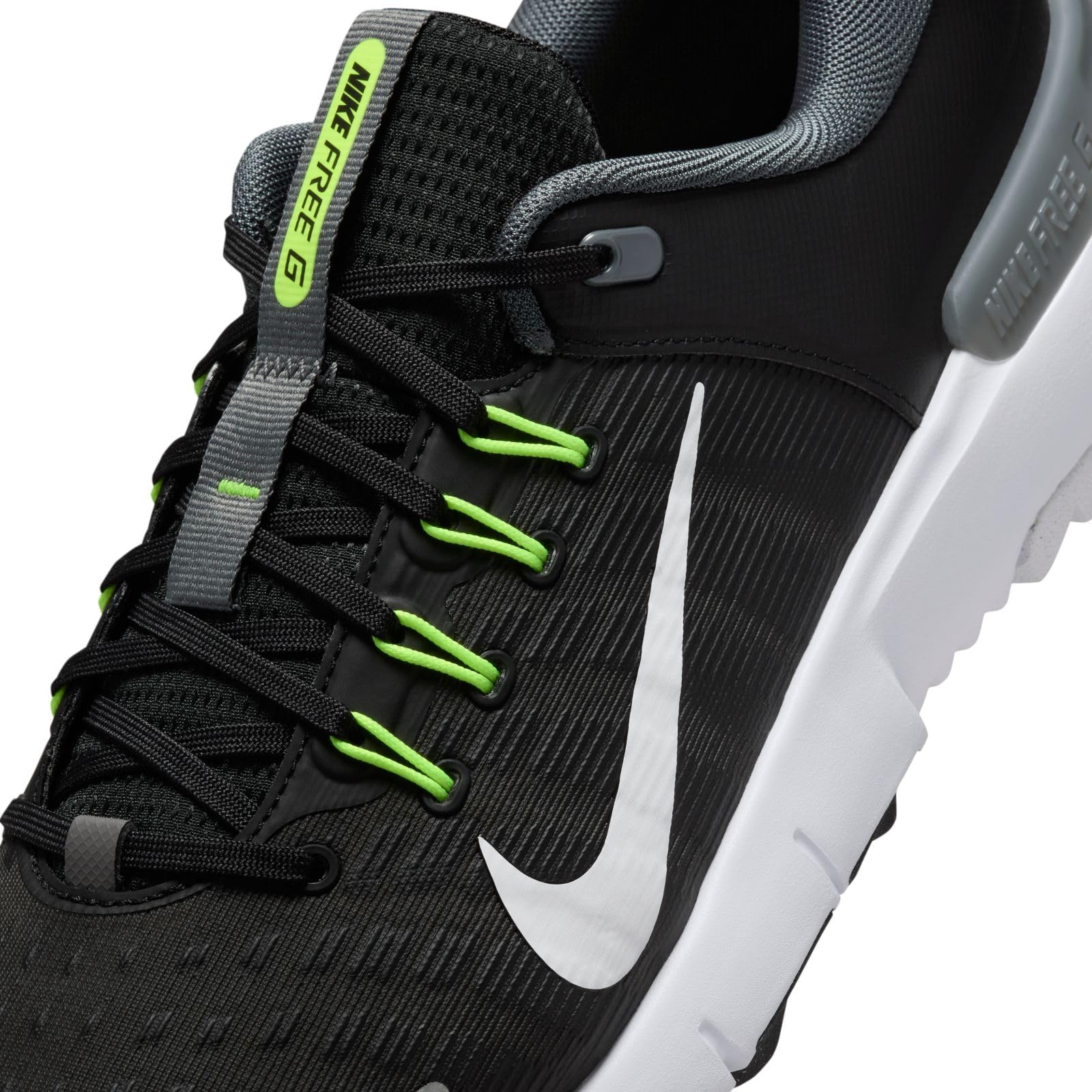 Nike Men's Golf Next Nature Sneaker, Black/White/Oron Grey/Volt, 10