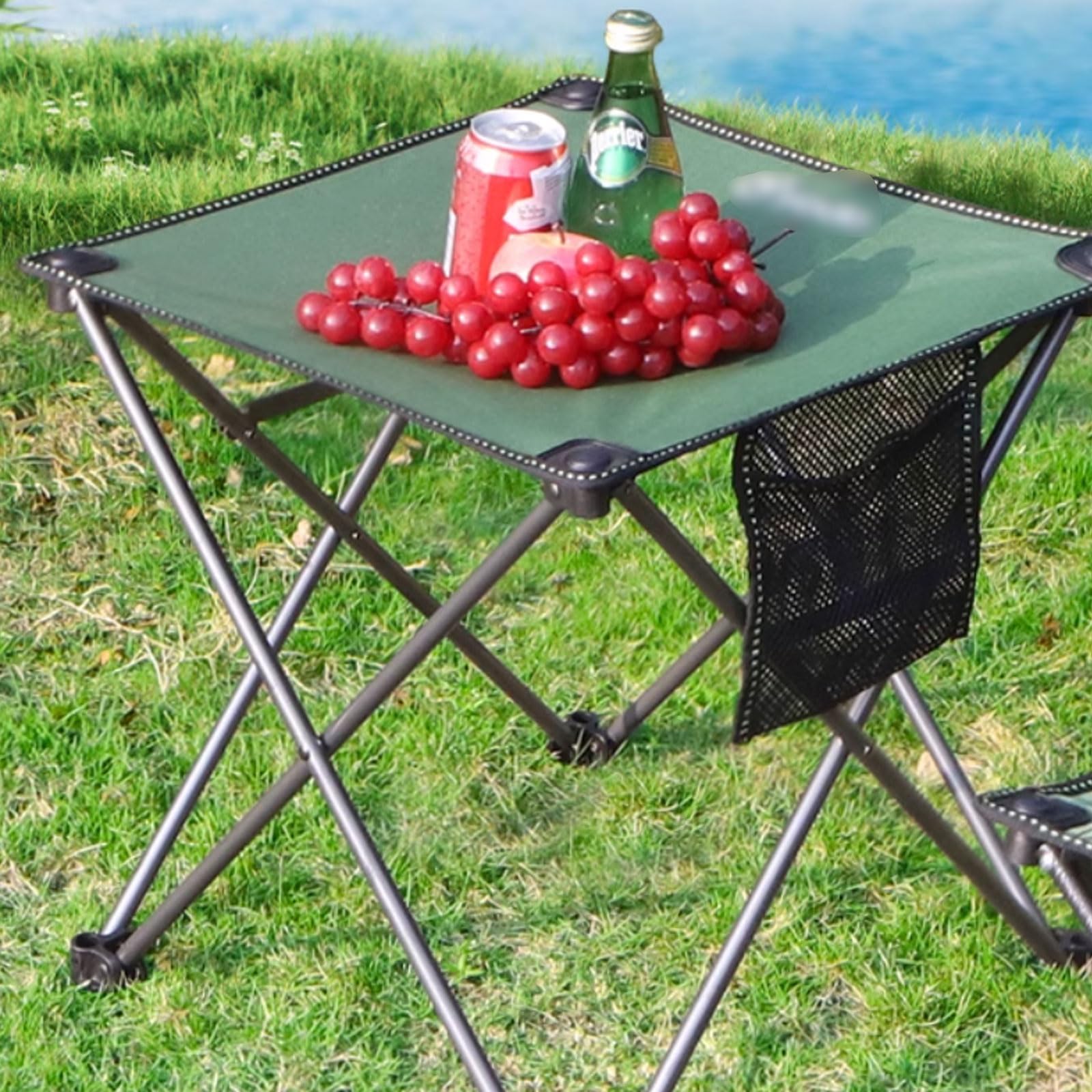 Tavolo da campeggio pieghevole portatile, leggero, multiuso, in tessuto di bue, per barbecue, picnic e campeggio, facile da trasportare, ideale per tutte le avventure