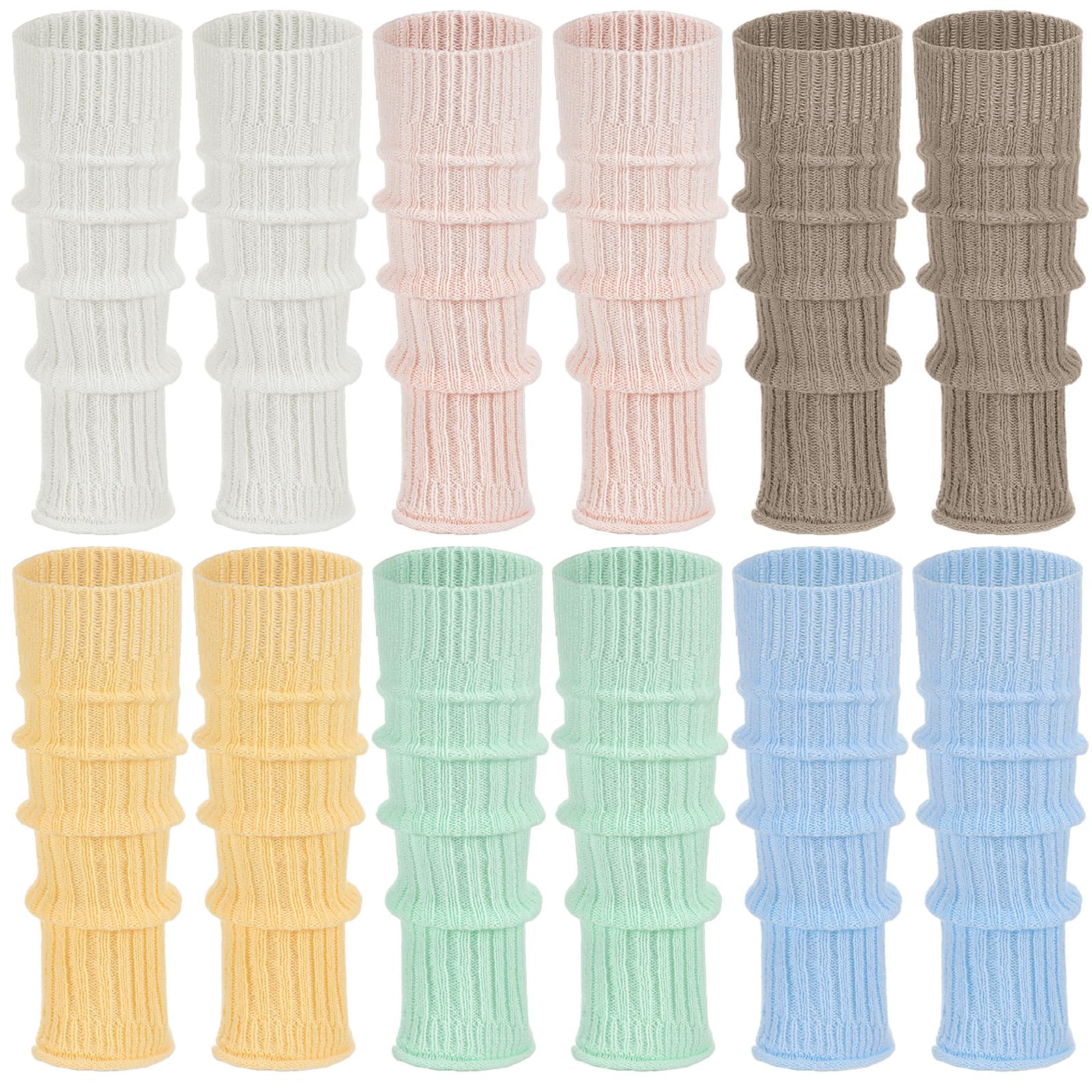 Sintege 6 Pairs Leg Warmers for Girls Women