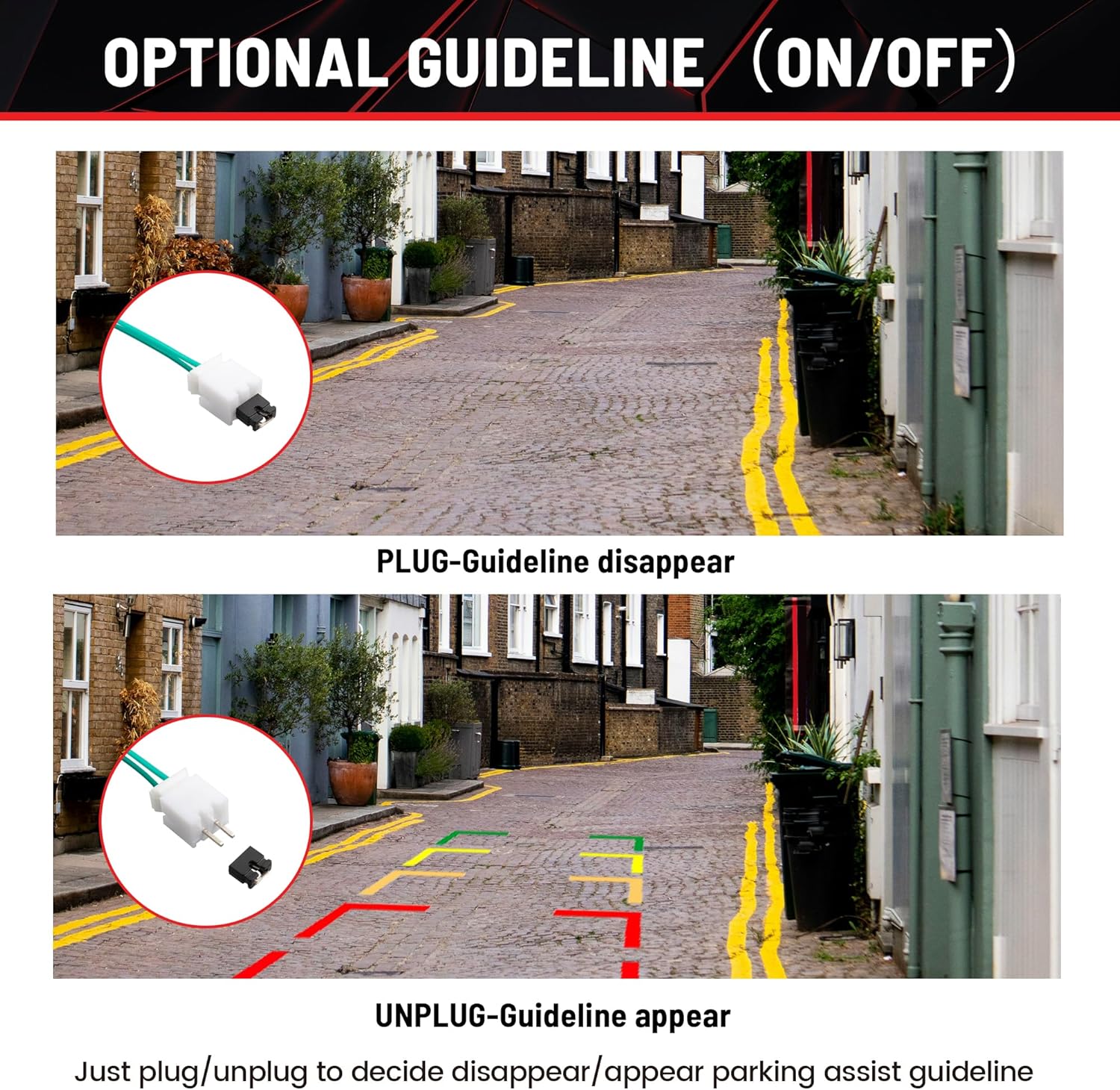 RED WOLF Chrome Tailgate Handle Reverse Backup Camera Fit for 2004-2016 Ford F150 F250 F350 F450 F550 Explorer Lincoln Car Rear View Camera Replace 8L3Z-9943400-AC RCA Connector Optional Guideline