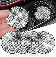 Vista 16 de NBTEPEM 2 posavasos de auto con diamantes de imitación, 2.75 pulgadas, antideslizantes, a prueba de golpes, universal, a la moda, para auto